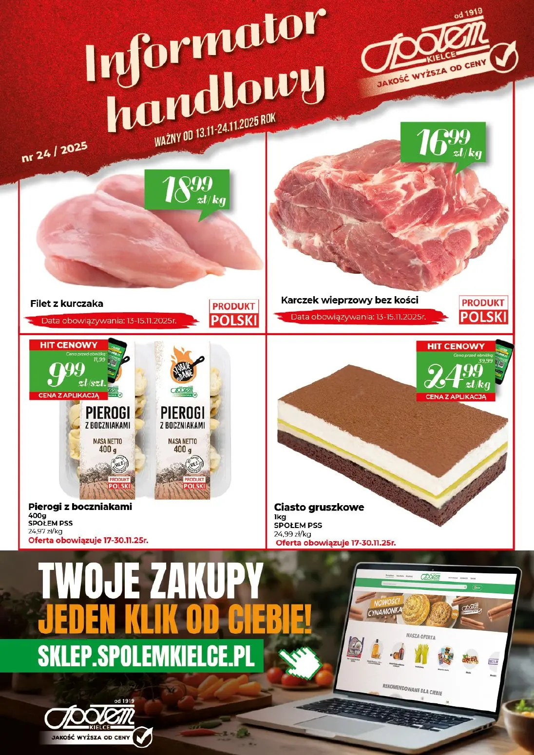 gazetka promocyjna Społem Kielce Jakość wyższa od ceny - Strona 1