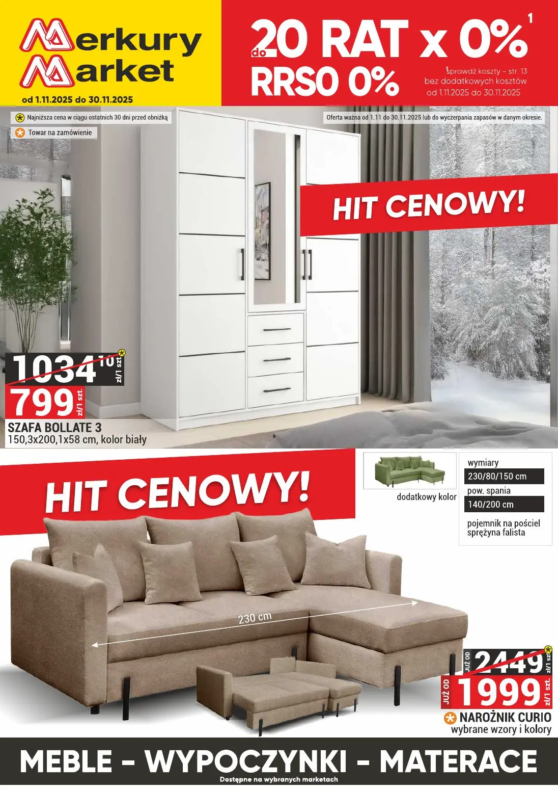 gazetka promocyjna Merkury Market Meble, wypoczynki, materace - Strona 1