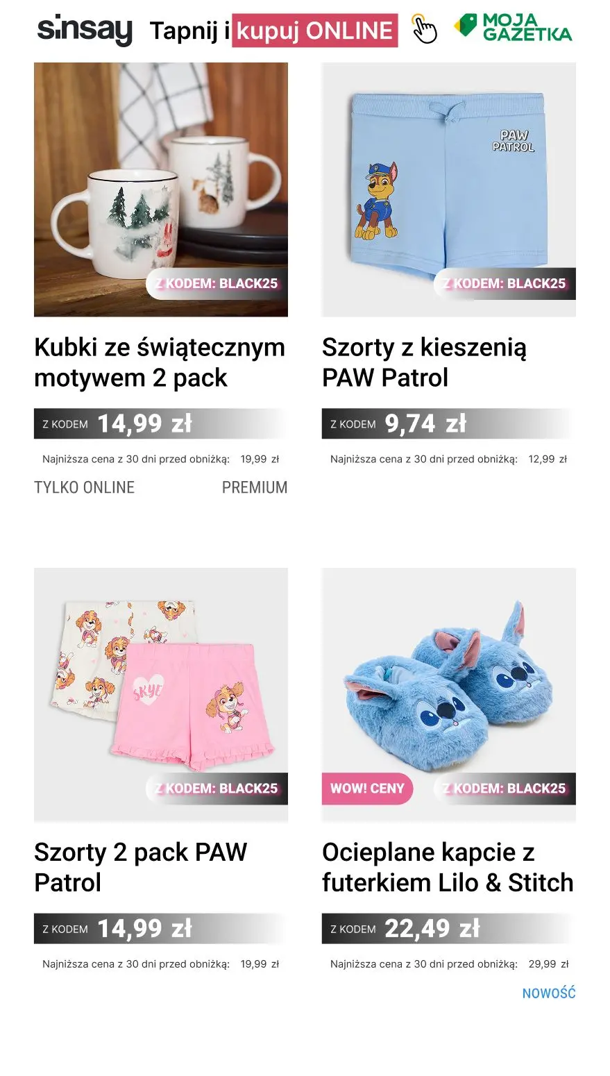 gazetka promocyjna Sinsay -25% na Black Friday 🖤 kod: BLACK25 - Strona 2
