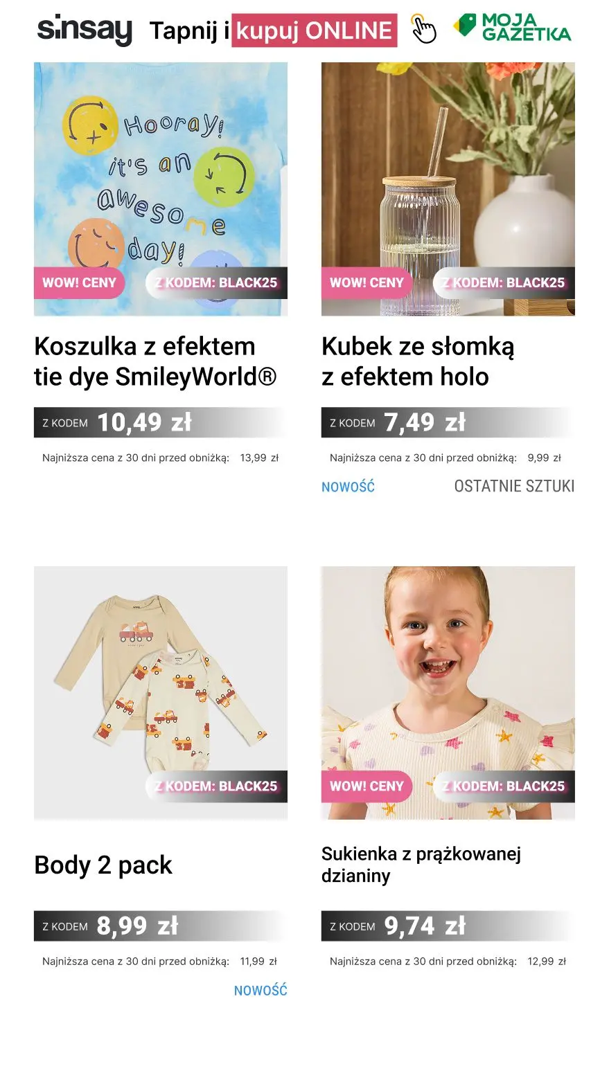 gazetka promocyjna Sinsay -25% na Black Friday 🖤 kod: BLACK25 - Strona 3
