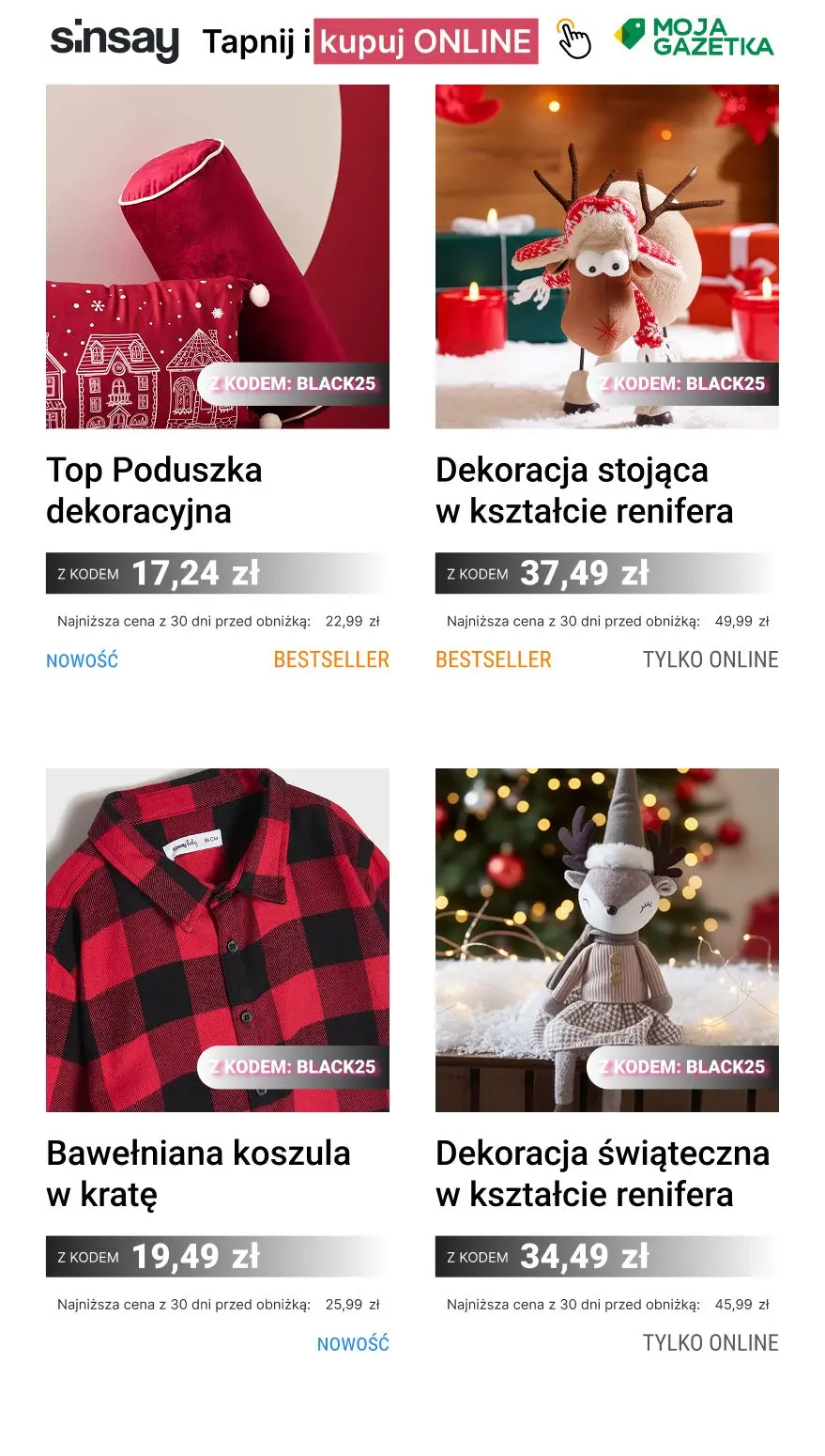 gazetka promocyjna Sinsay -25% na Black Friday 🖤 kod: BLACK25 - Strona 6