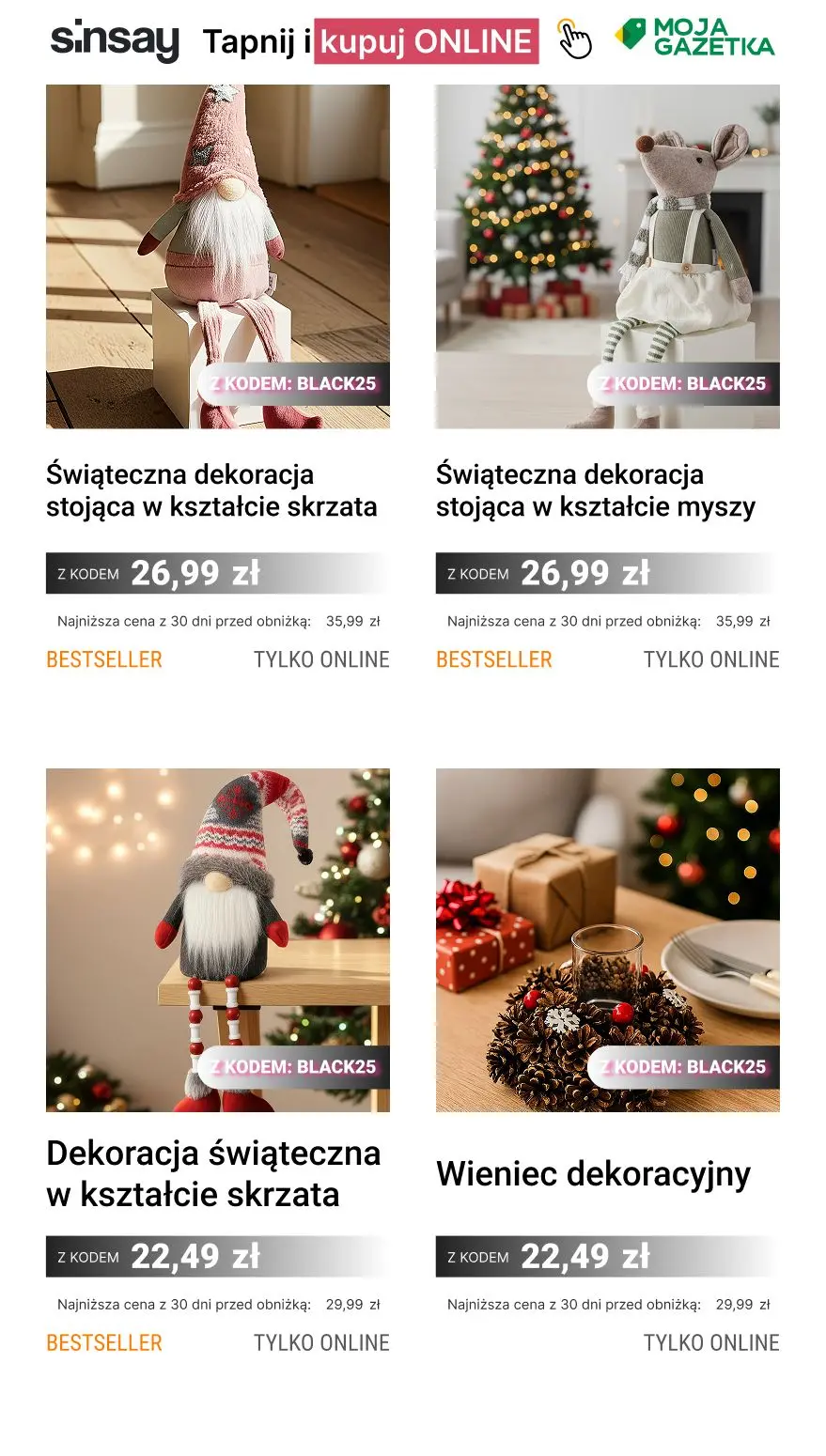gazetka promocyjna Sinsay -25% na Black Friday 🖤 kod: BLACK25 - Strona 7