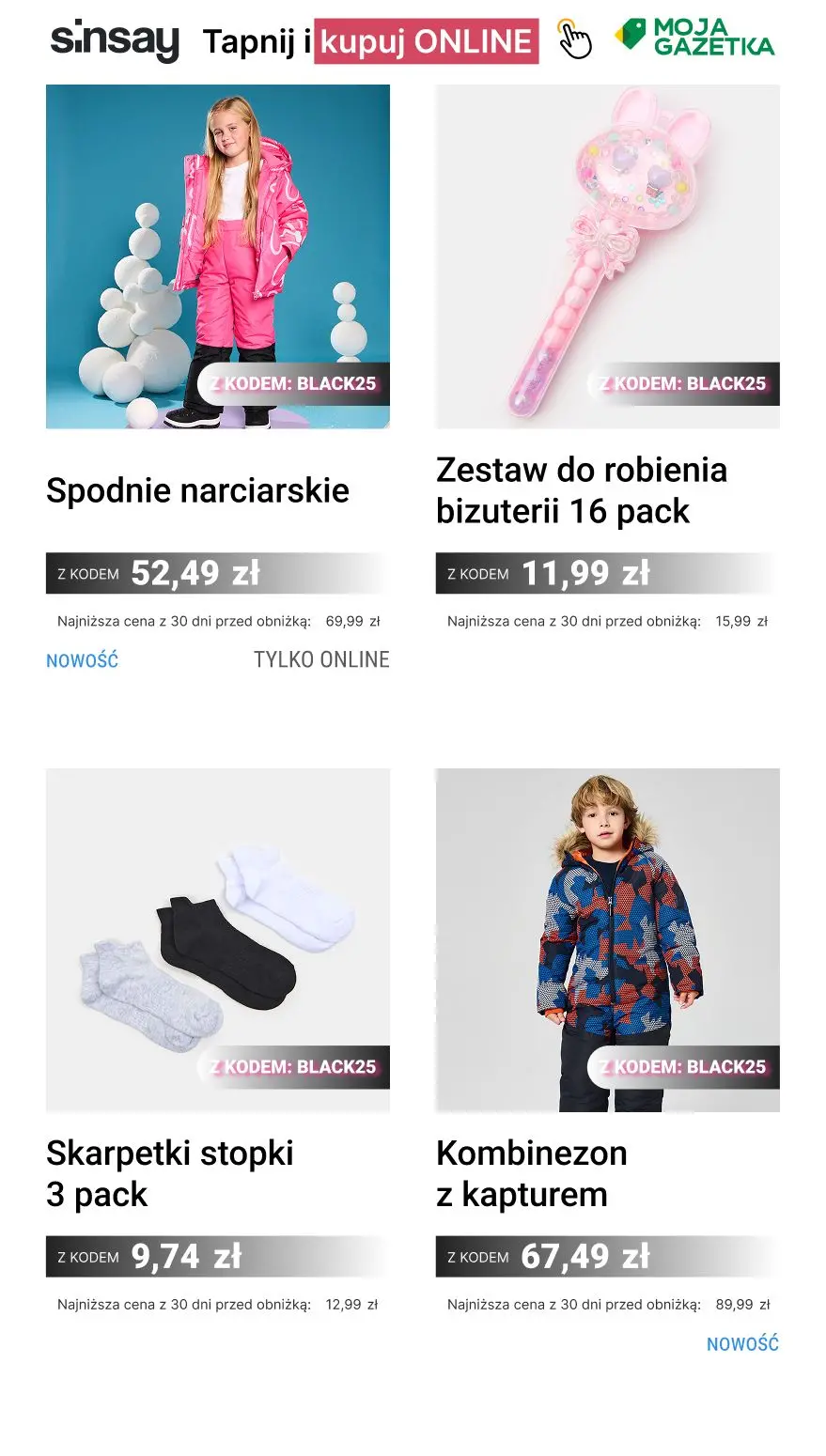 gazetka promocyjna Sinsay -25% na Black Friday 🖤 kod: BLACK25 - Strona 10