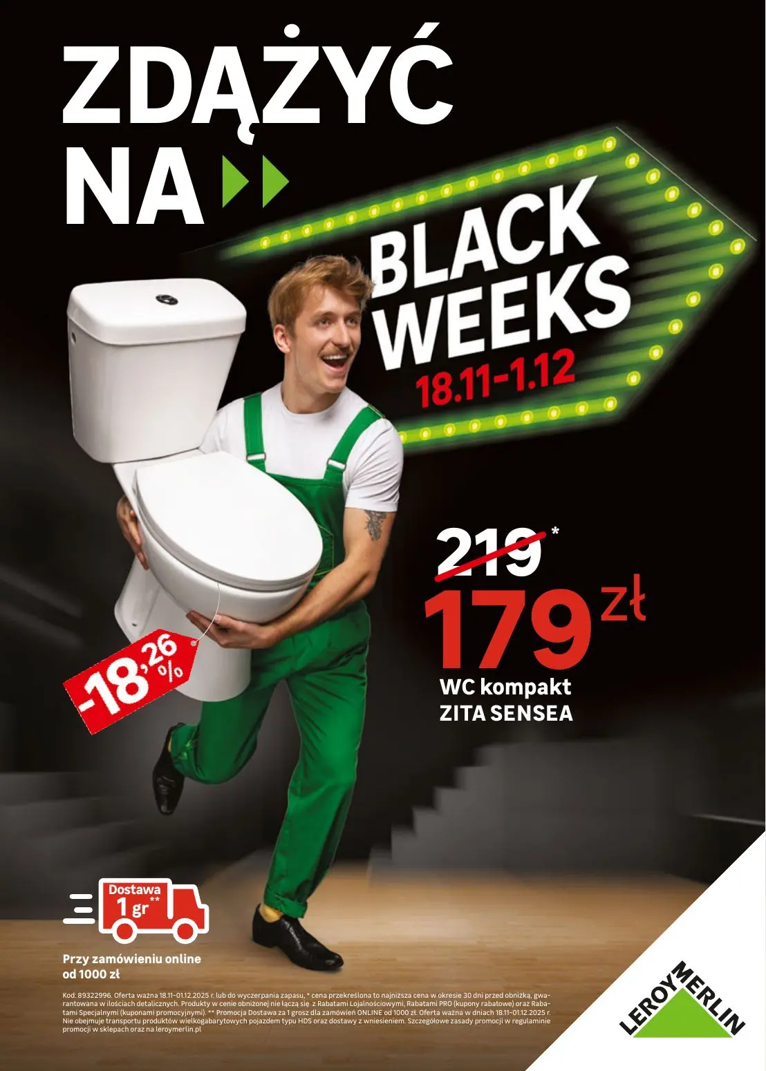 gazetka promocyjna Leroy Merlin Zdążyć na Black Weeks - Strona 1