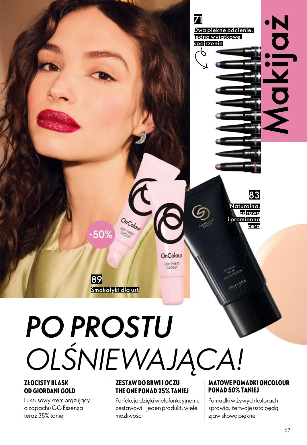 gazetka promocyjna ORIFLAME Blask, piękno, prezenty - Strona 67