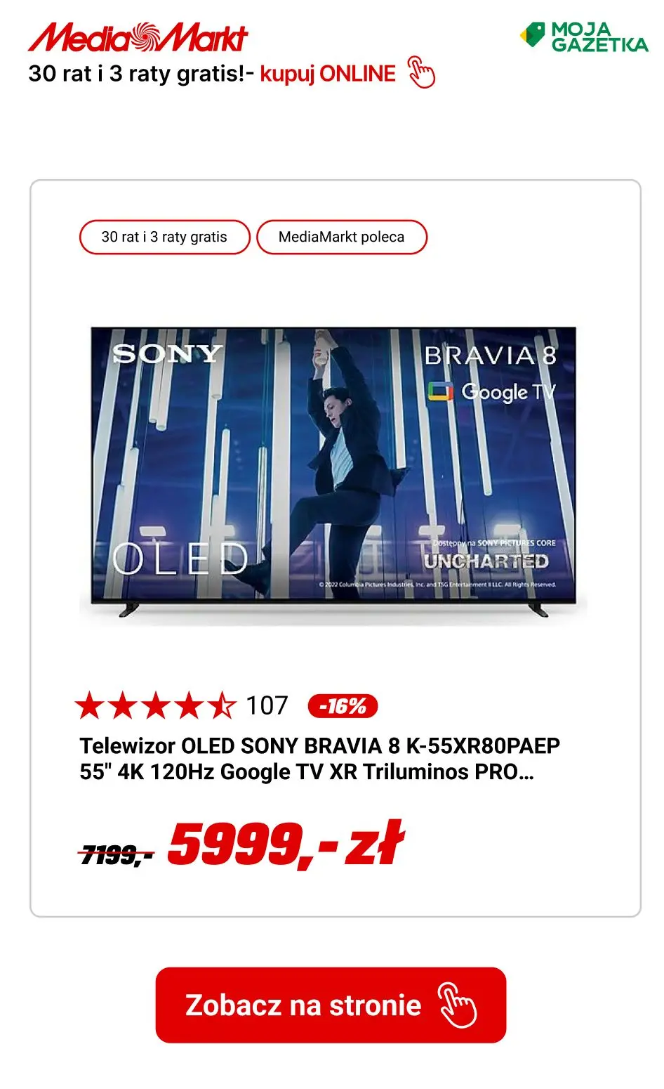 gazetka promocyjna Media Markt Kupuj na raty! 30 rat 0% i do 3 rat GRATIS na wybrane produkty! - Strona 3