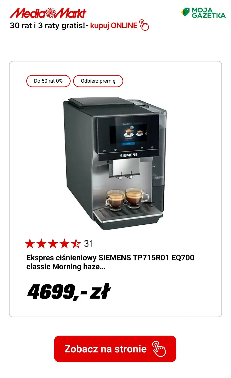 gazetka promocyjna Media Markt Kupuj na raty! 30 rat 0% i do 3 rat GRATIS na wybrane produkty! - Strona 10