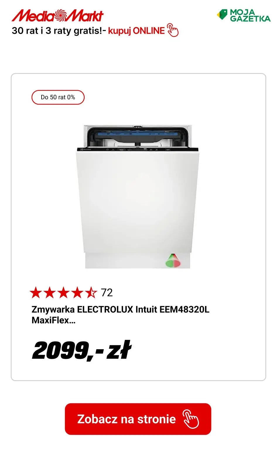 gazetka promocyjna Media Markt Kupuj na raty! 30 rat 0% i do 3 rat GRATIS na wybrane produkty! - Strona 11