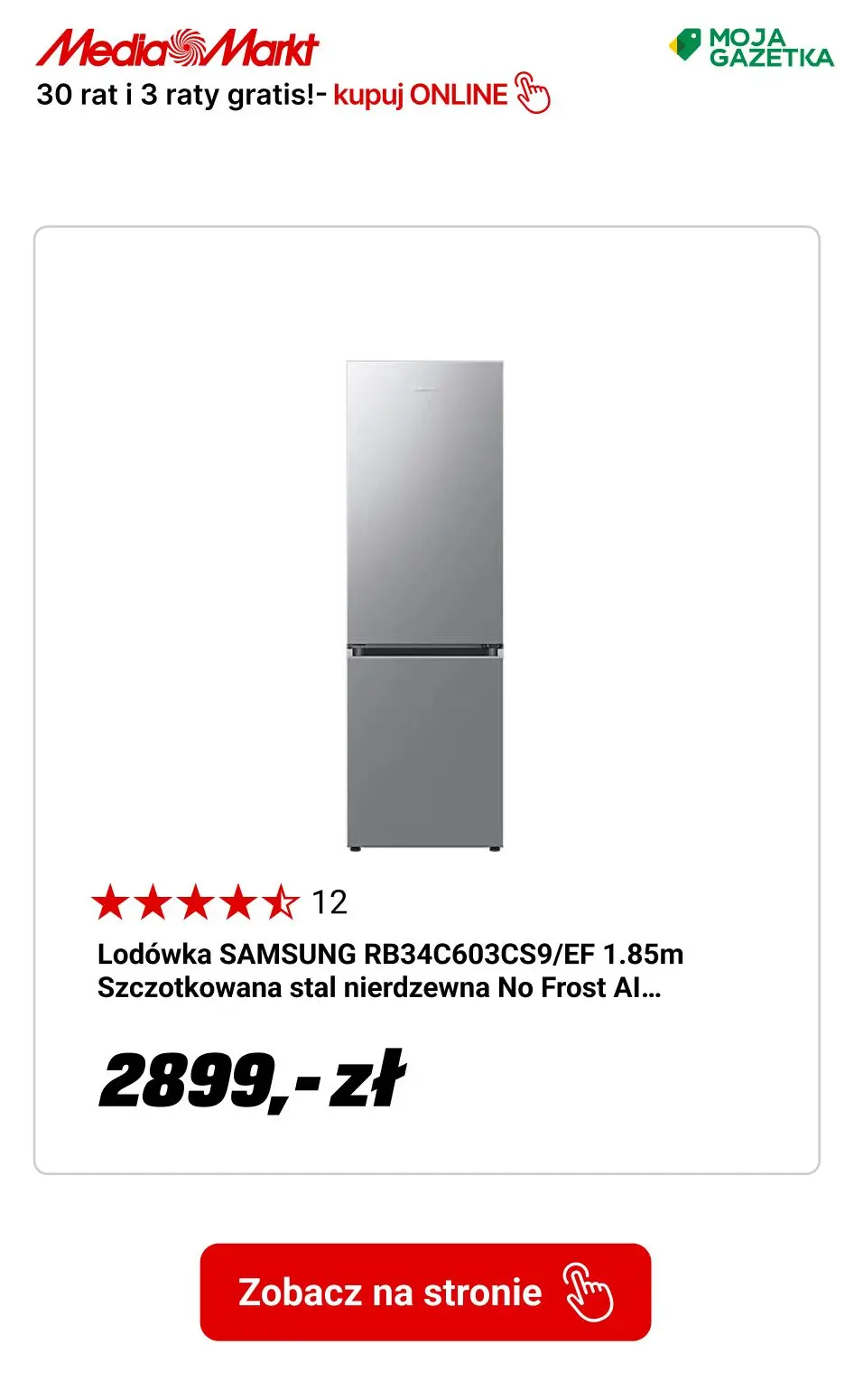 gazetka promocyjna Media Markt Kupuj na raty! 30 rat 0% i do 3 rat GRATIS na wybrane produkty! - Strona 12