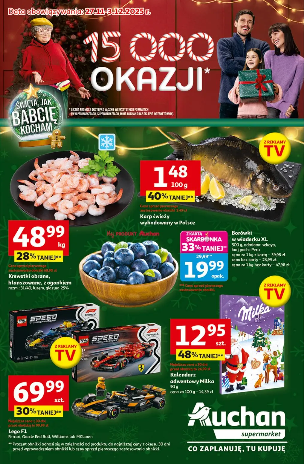 gazetka promocyjna Auchan Supermarket Święta, jak babcię kocham - Strona 1