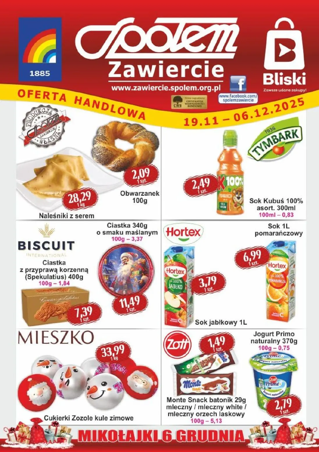 gazetka promocyjna Społem Zawiercie  - Strona 1