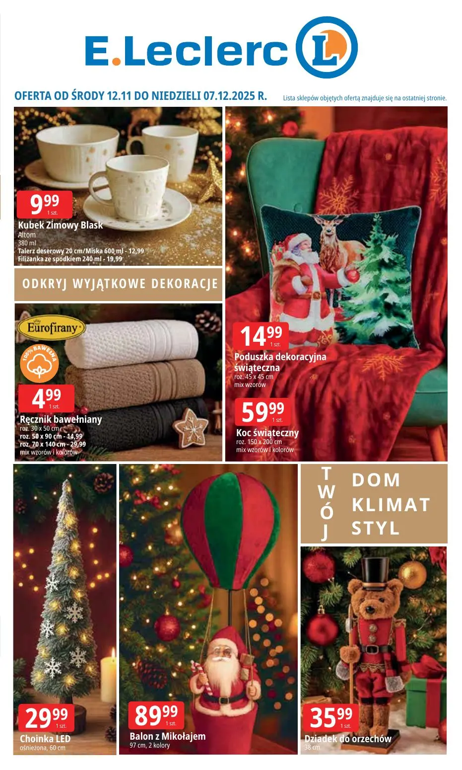 gazetka promocyjna E.Leclerc Dom, klimat, styl - oferta rozszerzona - Strona 1