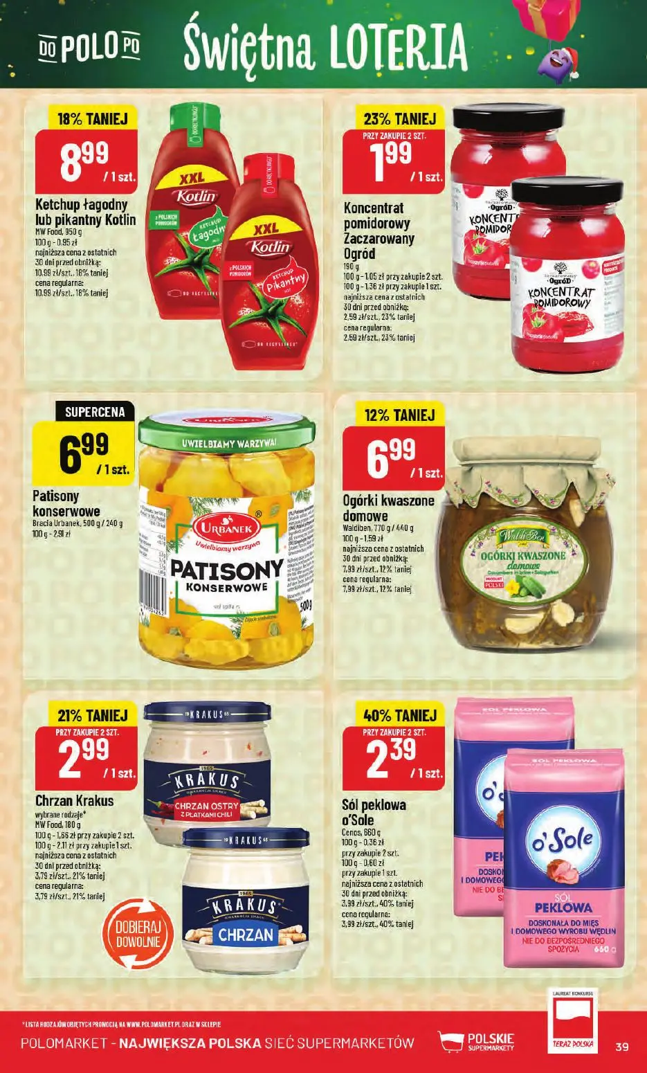 gazetka promocyjna POLOmarket Świętna loteria - Strona 39