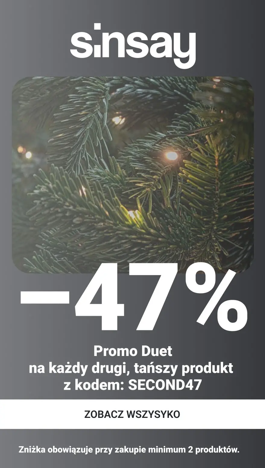 gazetka promocyjna Sinsay ❤️ [-47%] na KAŻDY DRUGI, tańszy produkt  - Strona 1