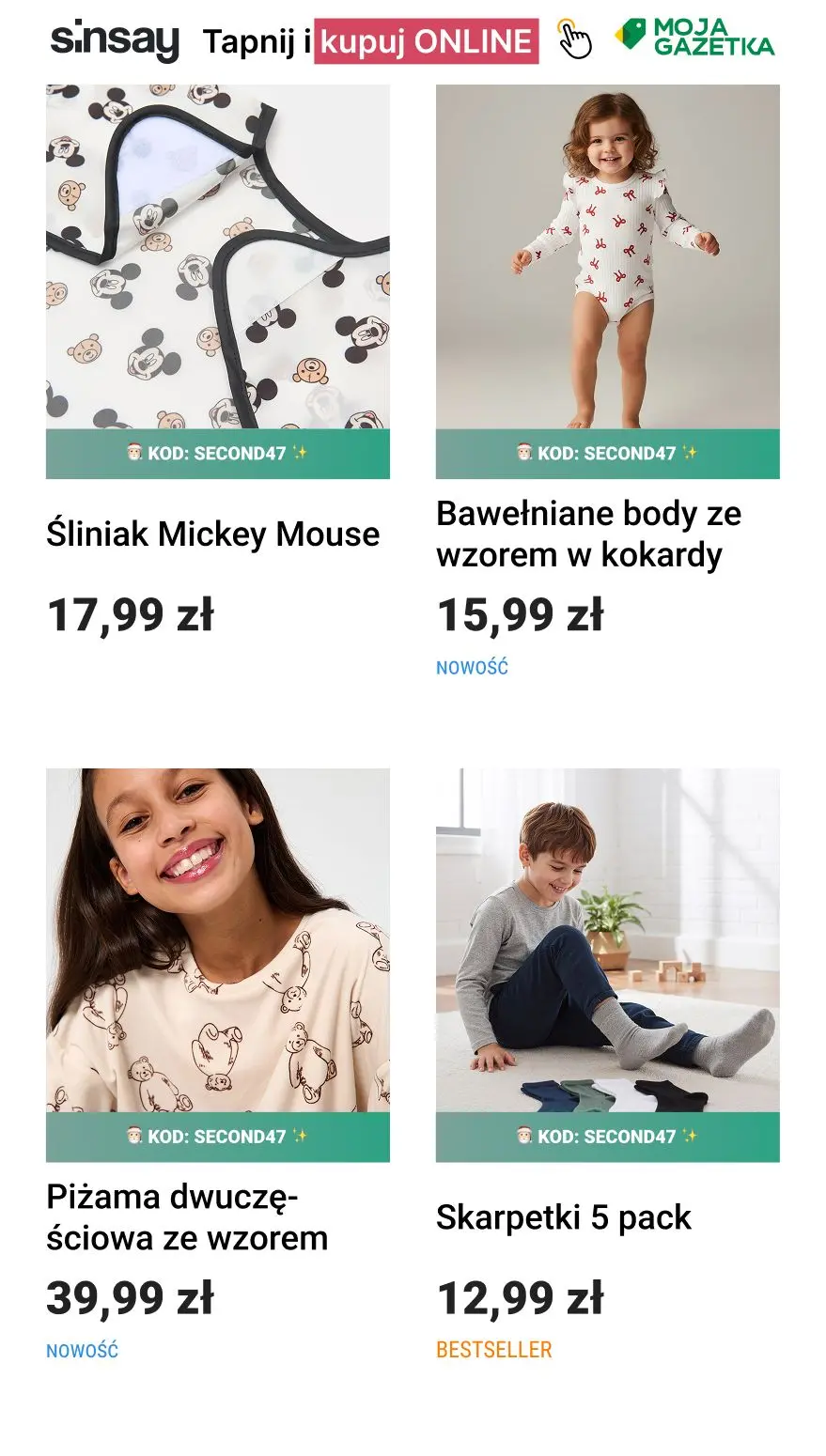 gazetka promocyjna Sinsay ❤️ [-47%] na KAŻDY DRUGI, tańszy produkt  - Strona 4