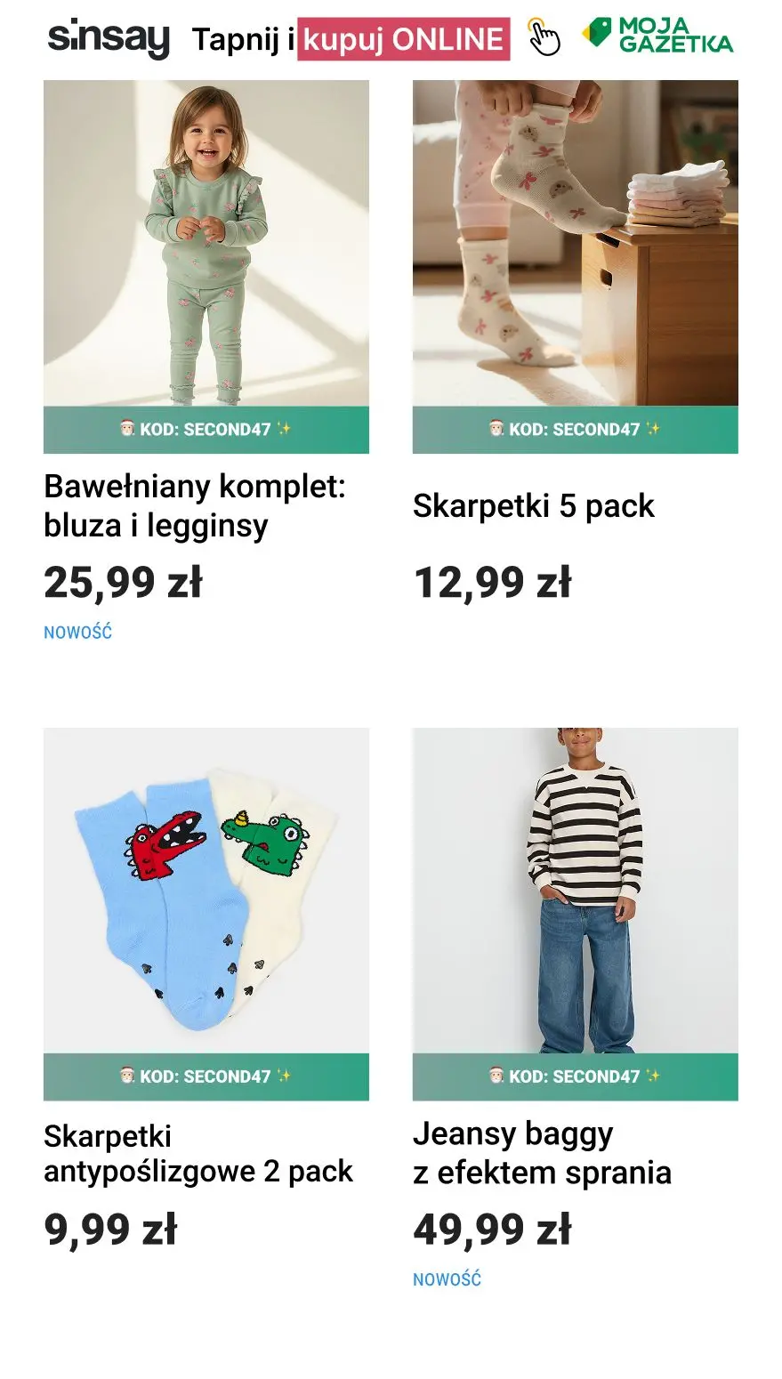 gazetka promocyjna Sinsay ❤️ [-47%] na KAŻDY DRUGI, tańszy produkt  - Strona 5