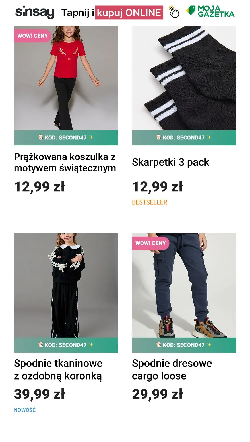 gazetka promocyjna Sinsay ❤️ [-47%] na KAŻDY DRUGI, tańszy produkt  - Strona 6