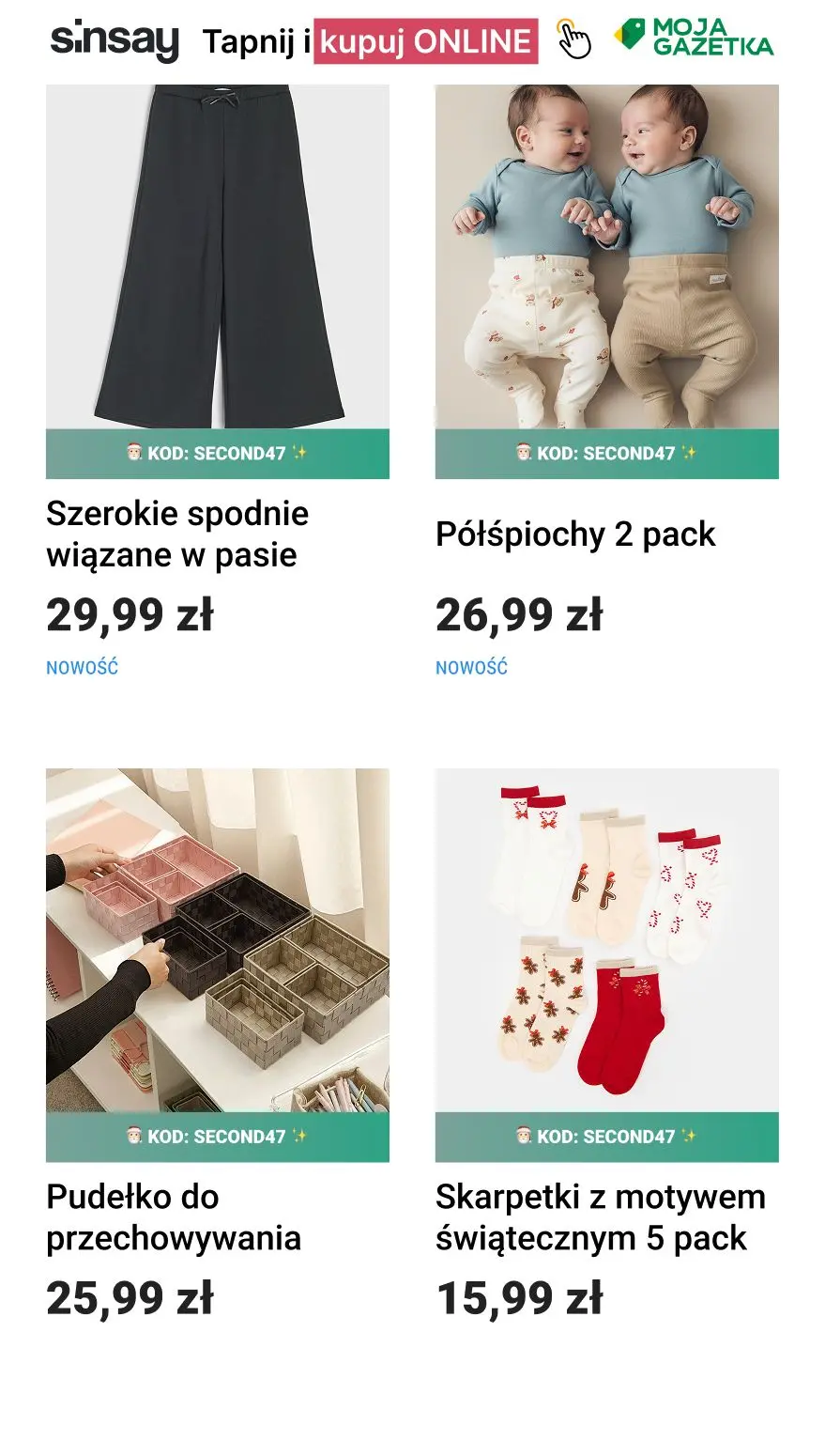 gazetka promocyjna Sinsay ❤️ [-47%] na KAŻDY DRUGI, tańszy produkt  - Strona 8