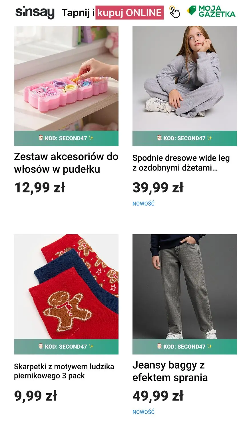 gazetka promocyjna Sinsay ❤️ [-47%] na KAŻDY DRUGI, tańszy produkt  - Strona 10