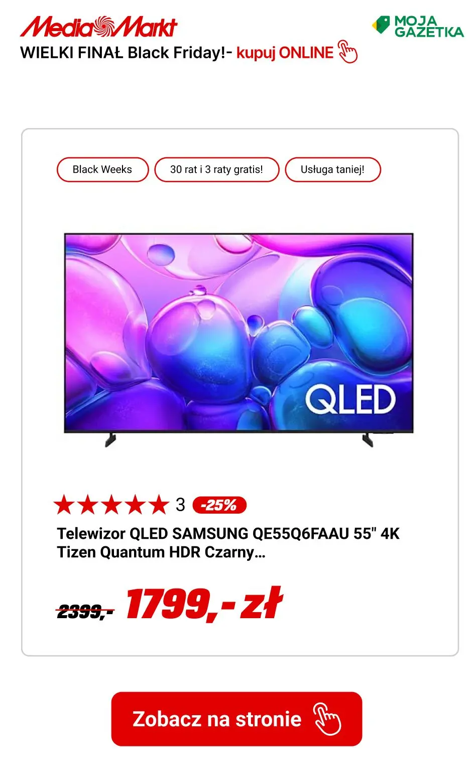 gazetka promocyjna Media Markt WIELKI FINAŁ BLACK WEEKS!! - Strona 3