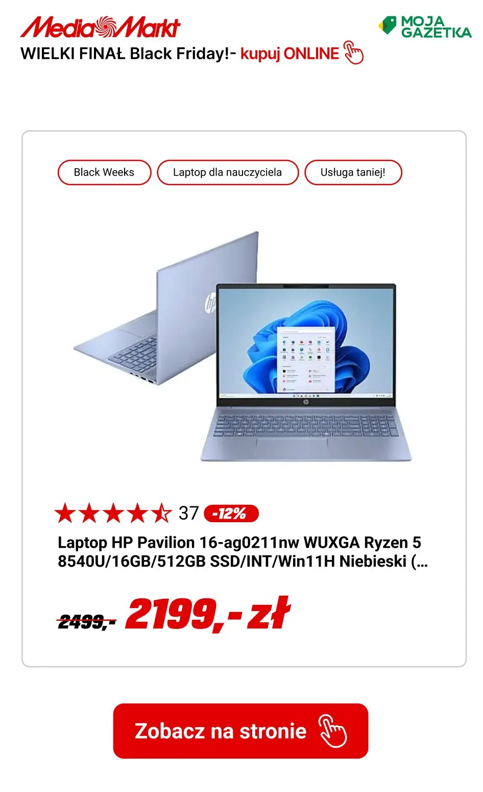 gazetka promocyjna Media Markt WIELKI FINAŁ BLACK WEEKS!! - Strona 4