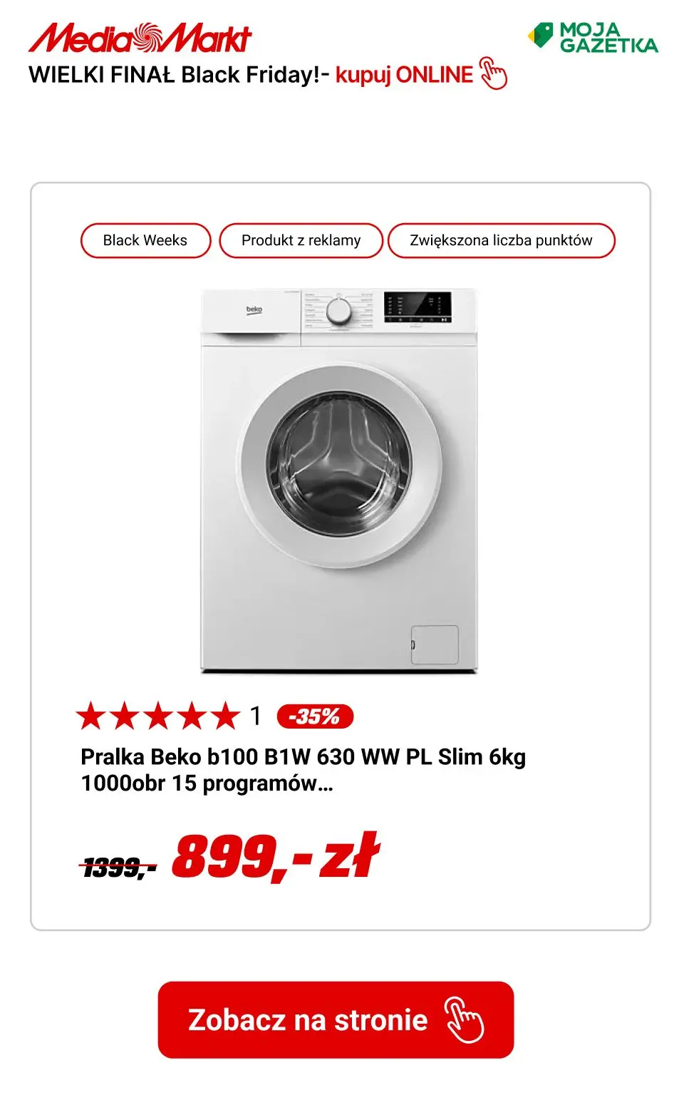 gazetka promocyjna Media Markt WIELKI FINAŁ BLACK WEEKS!! - Strona 5
