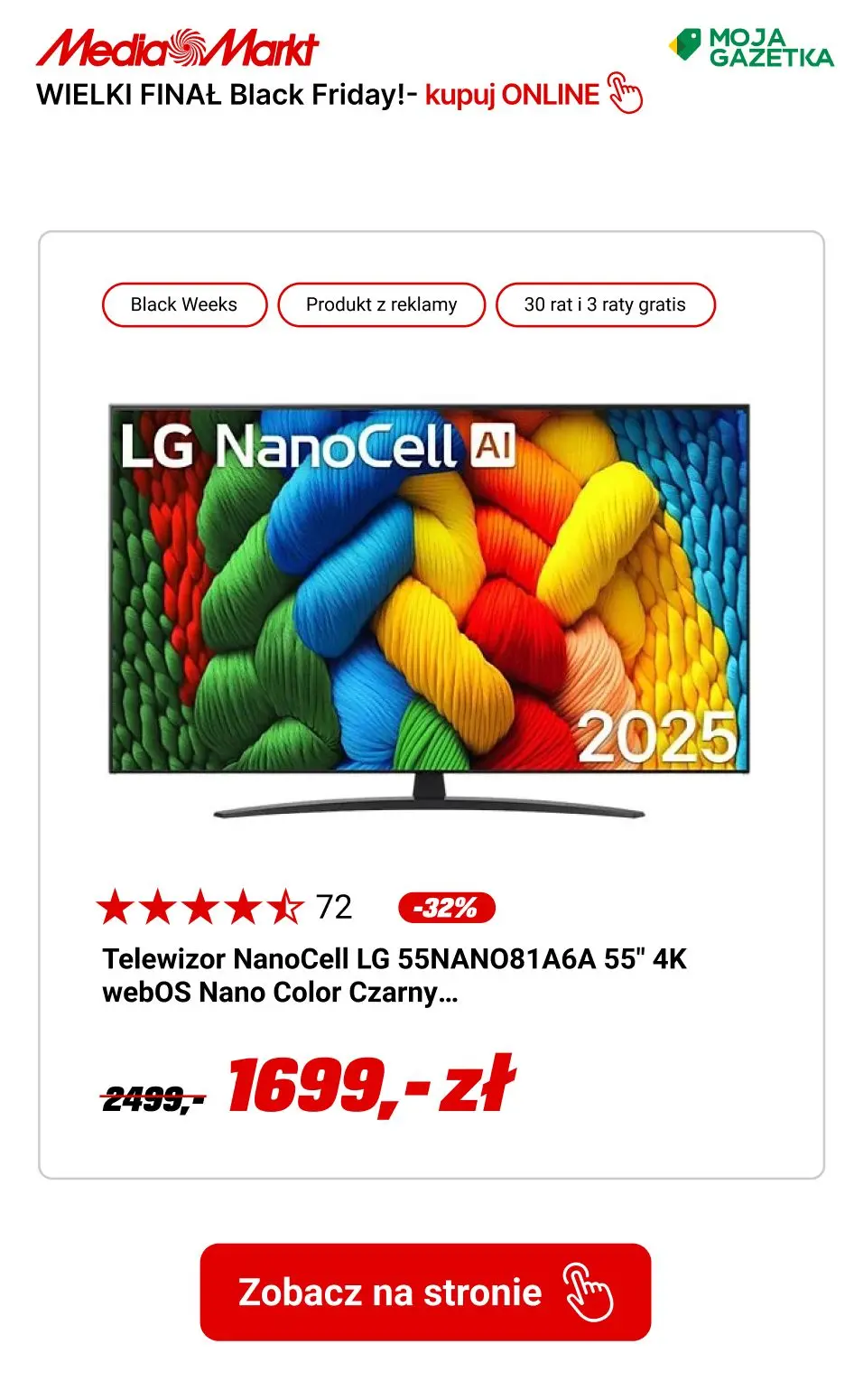 gazetka promocyjna Media Markt WIELKI FINAŁ BLACK WEEKS!! - Strona 14