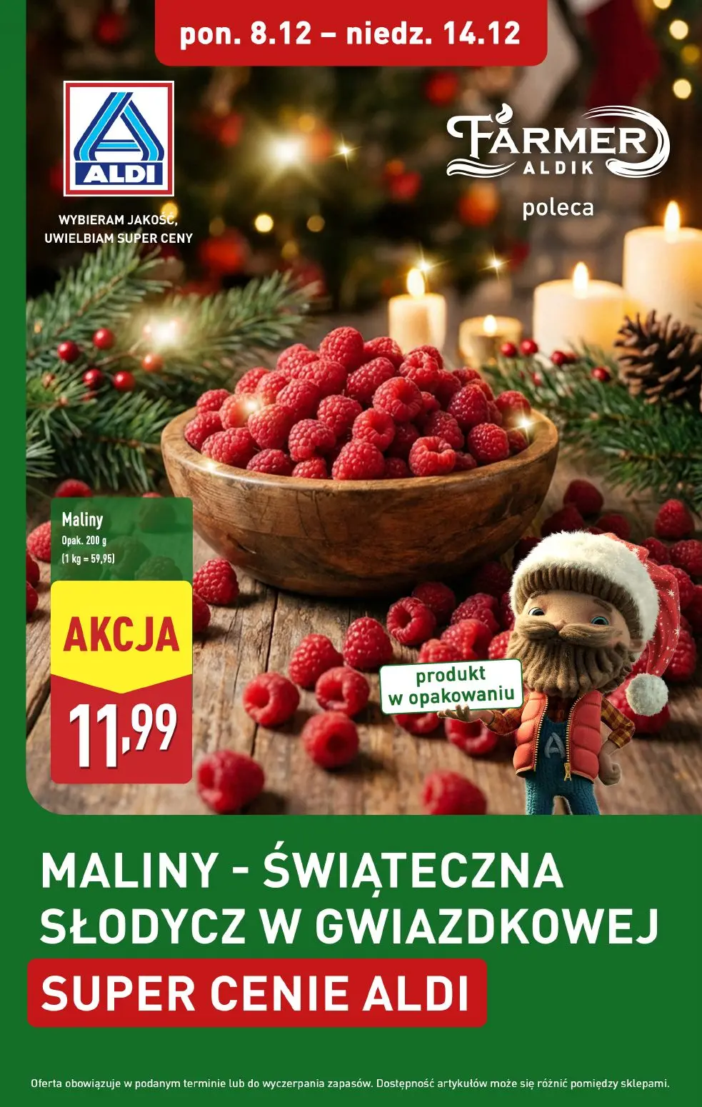 gazetka promocyjna ALDI Farmer Aldik poleca maliny - Strona 1