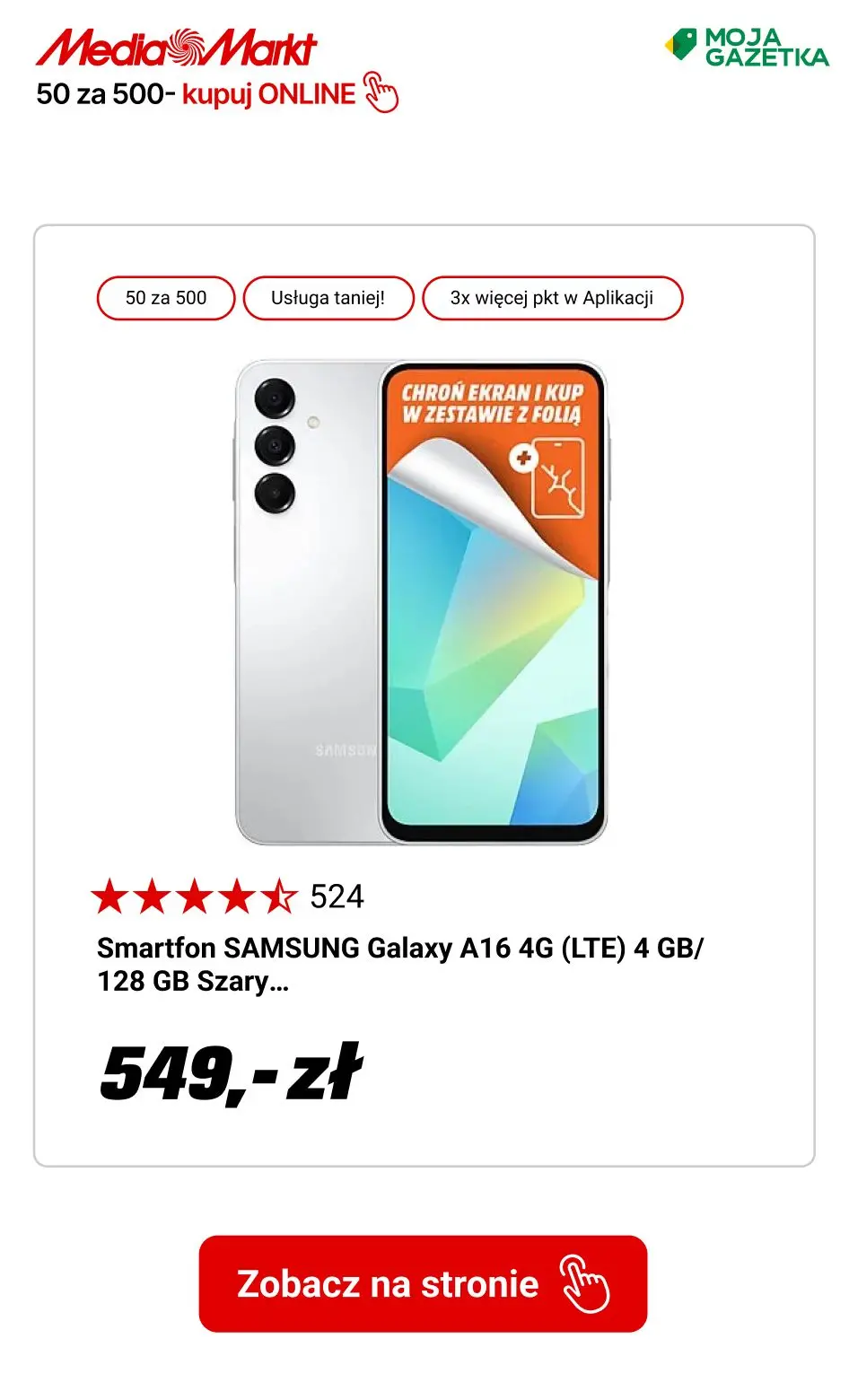 gazetka promocyjna Media Markt Zyskaj 50 zł za każde wydanie 500 zł! - Strona 4