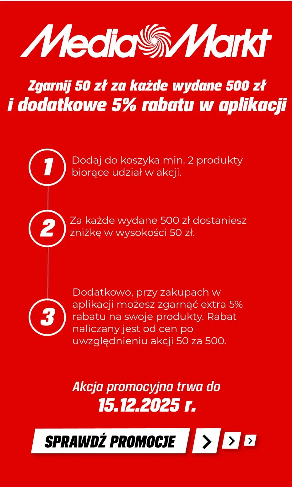 gazetka promocyjna Media Markt Zgarnij 50 zł za każde wydane 500 zł i dodatkowe 5% rabatu w aplikacji! - Strona 2