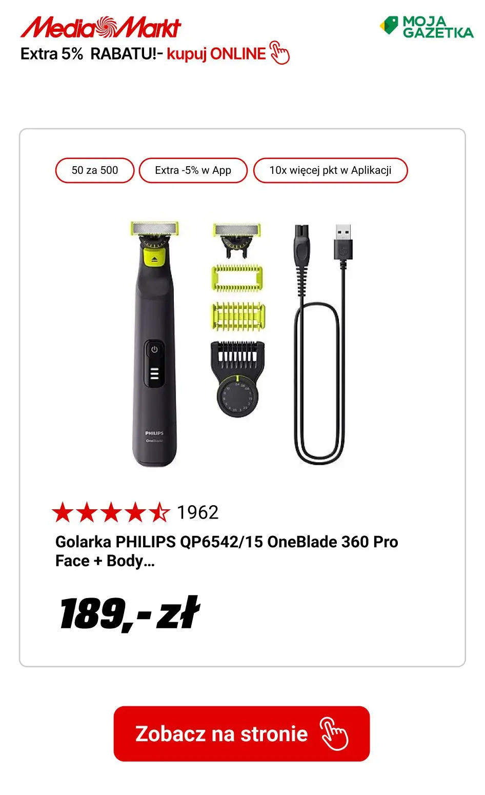 gazetka promocyjna Media Markt Zgarnij 50 zł za każde wydane 500 zł i dodatkowe 5% rabatu w aplikacji! - Strona 6