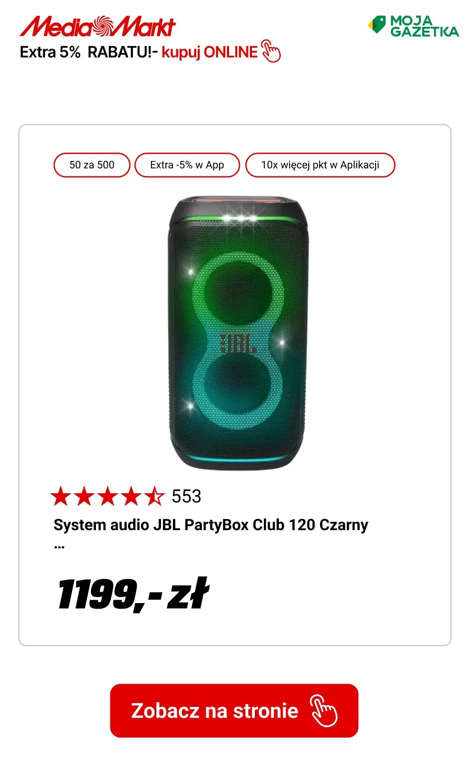 gazetka promocyjna Media Markt Zgarnij 50 zł za każde wydane 500 zł i dodatkowe 5% rabatu w aplikacji! - Strona 11