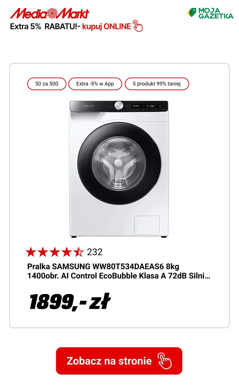 gazetka promocyjna Media Markt Zgarnij 50 zł za każde wydane 500 zł i dodatkowe 5% rabatu w aplikacji! - Strona 14