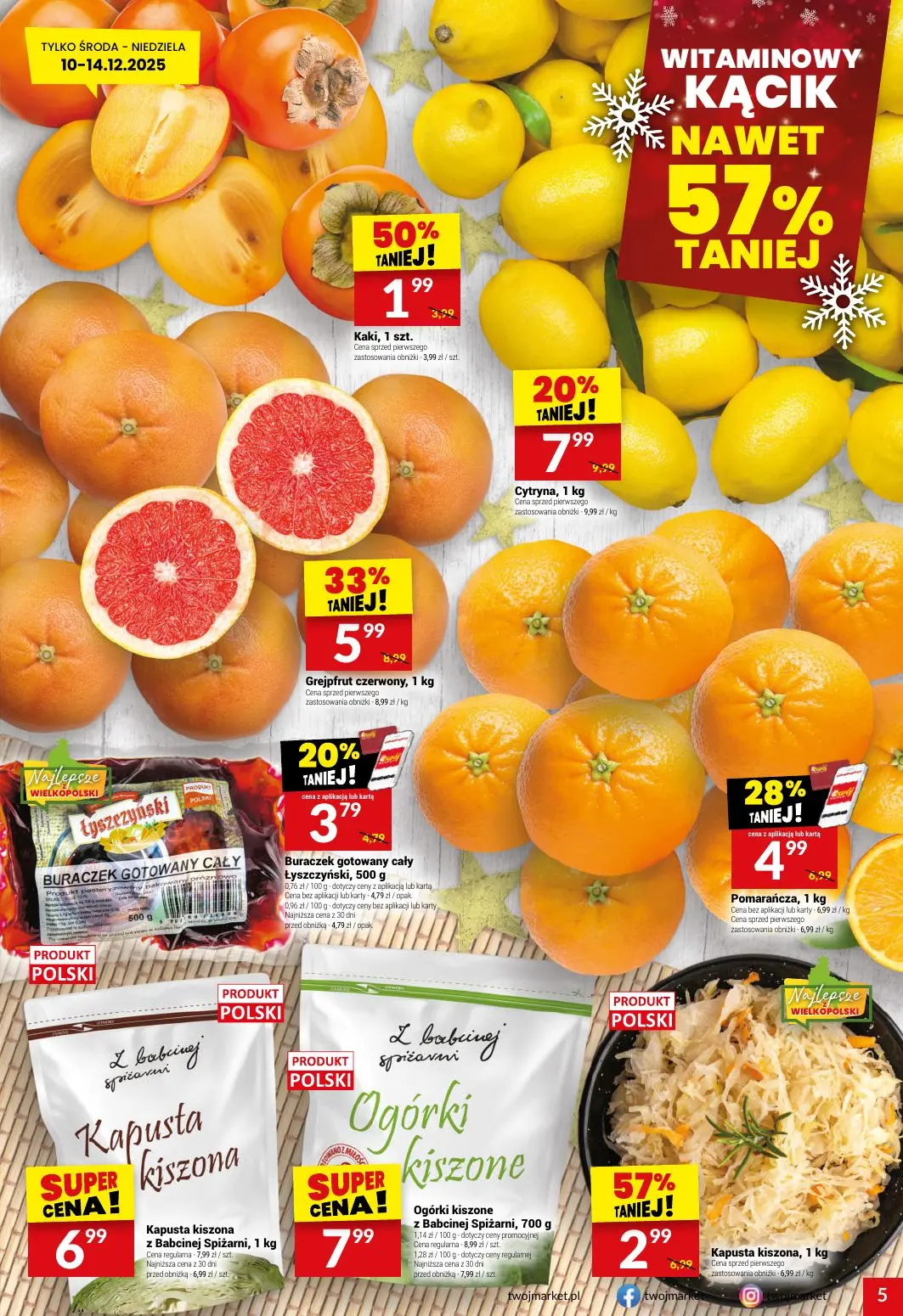 gazetka promocyjna Twój Market Przygotuj się na wigilijny stół! - Strona 5