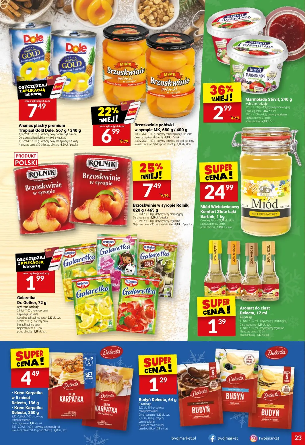 gazetka promocyjna Twój Market Przygotuj się na wigilijny stół! - Strona 23
