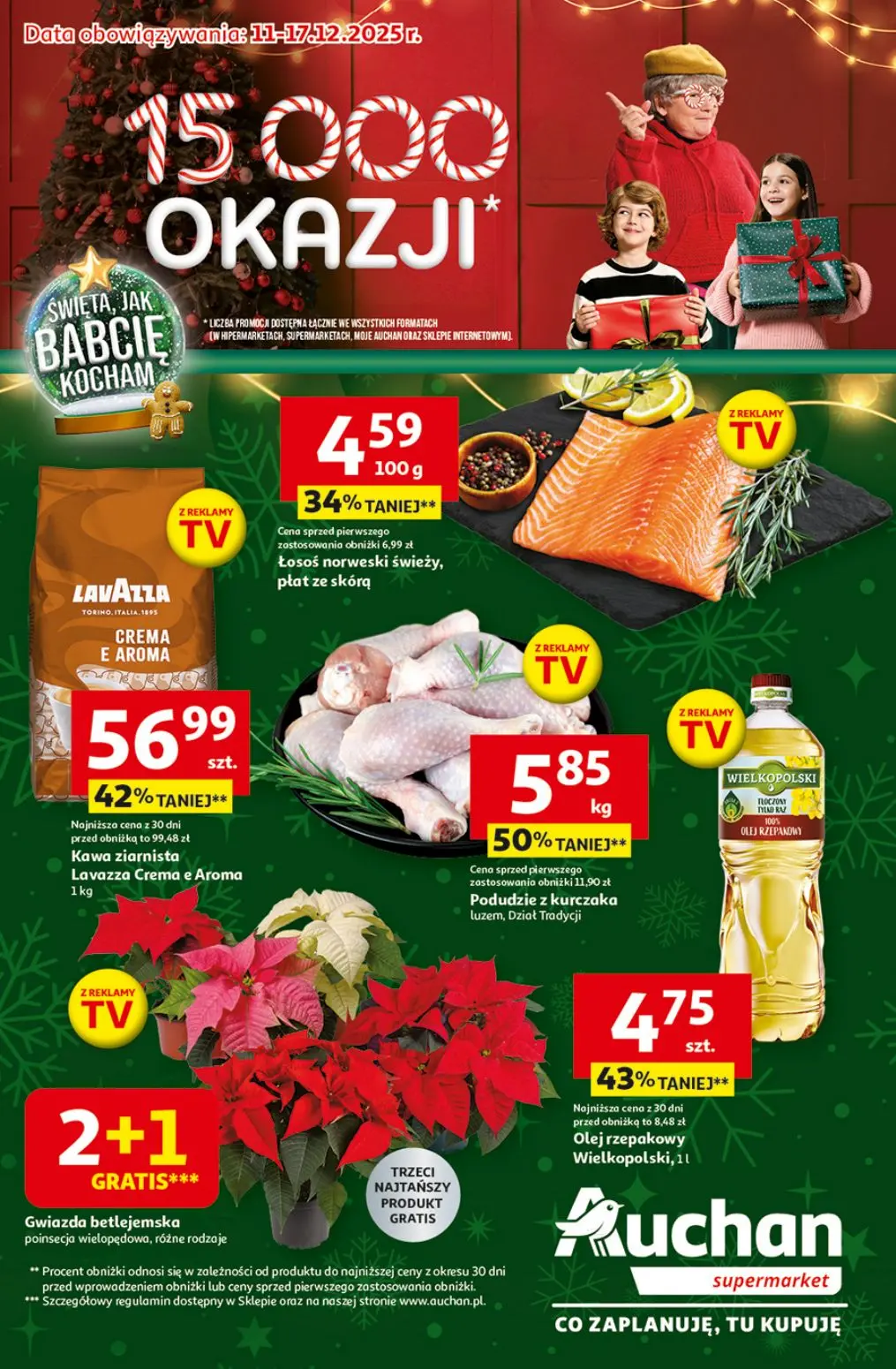 gazetka promocyjna Auchan Supermarket Święta jak babcię kocham - Strona 1