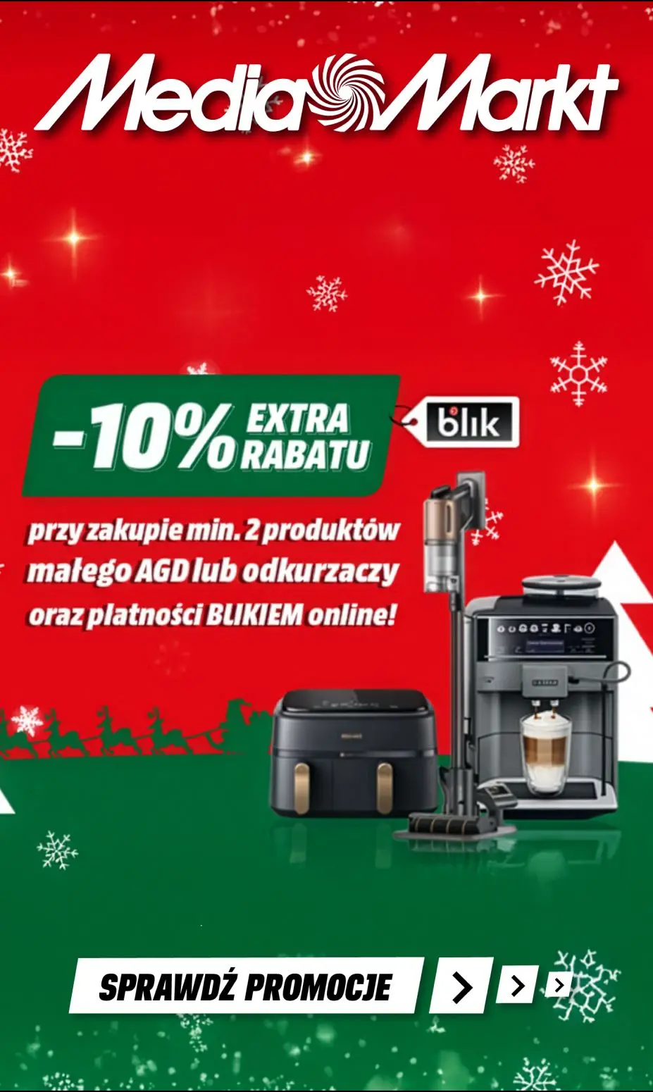 gazetka promocyjna Media Markt Extra -10% przy zakupie 2 produktów z małego AGD i odkurzaczy z płatnością BLIK - Strona 1