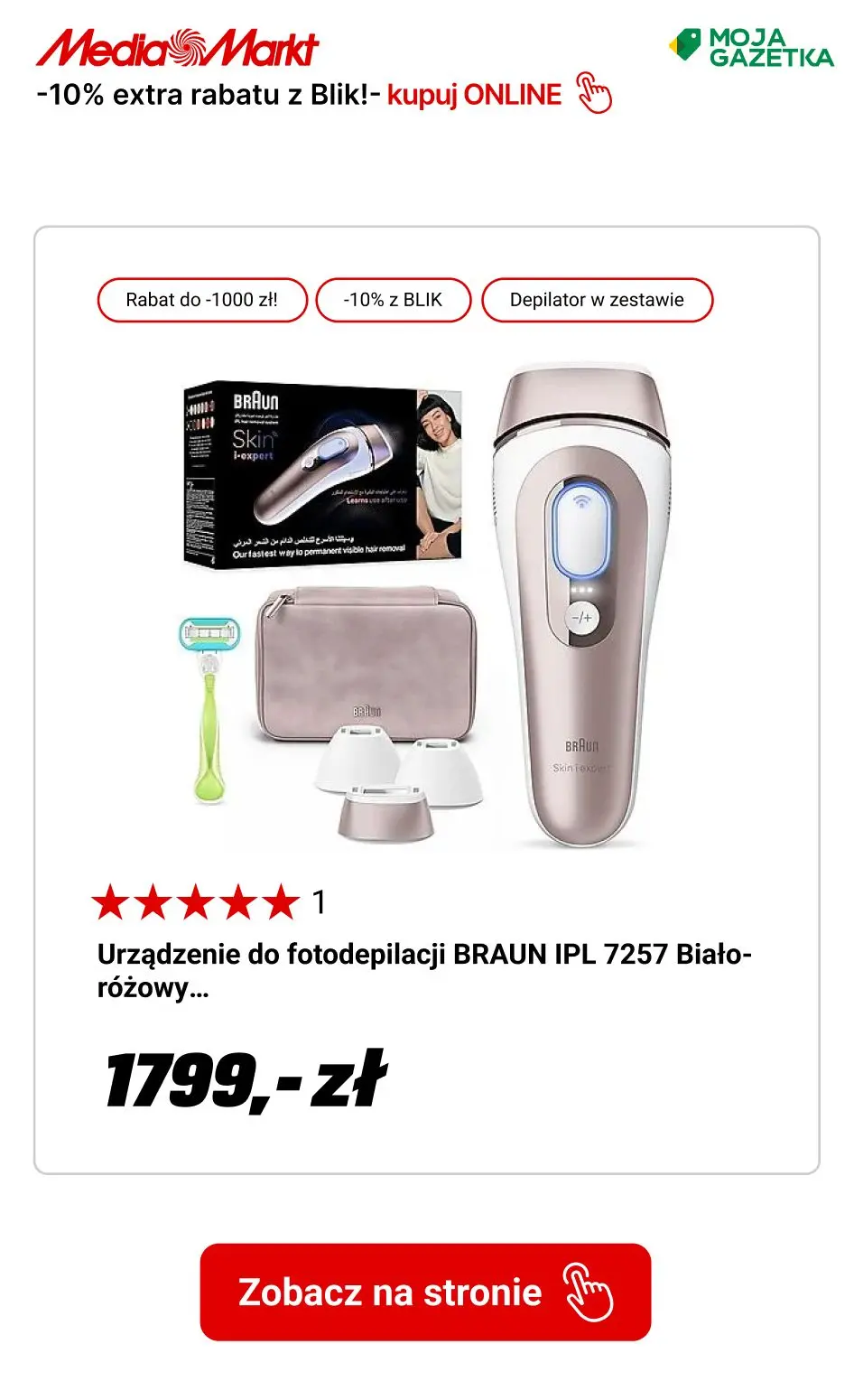 gazetka promocyjna Media Markt Extra -10% przy zakupie 2 produktów z małego AGD i odkurzaczy z płatnością BLIK - Strona 9