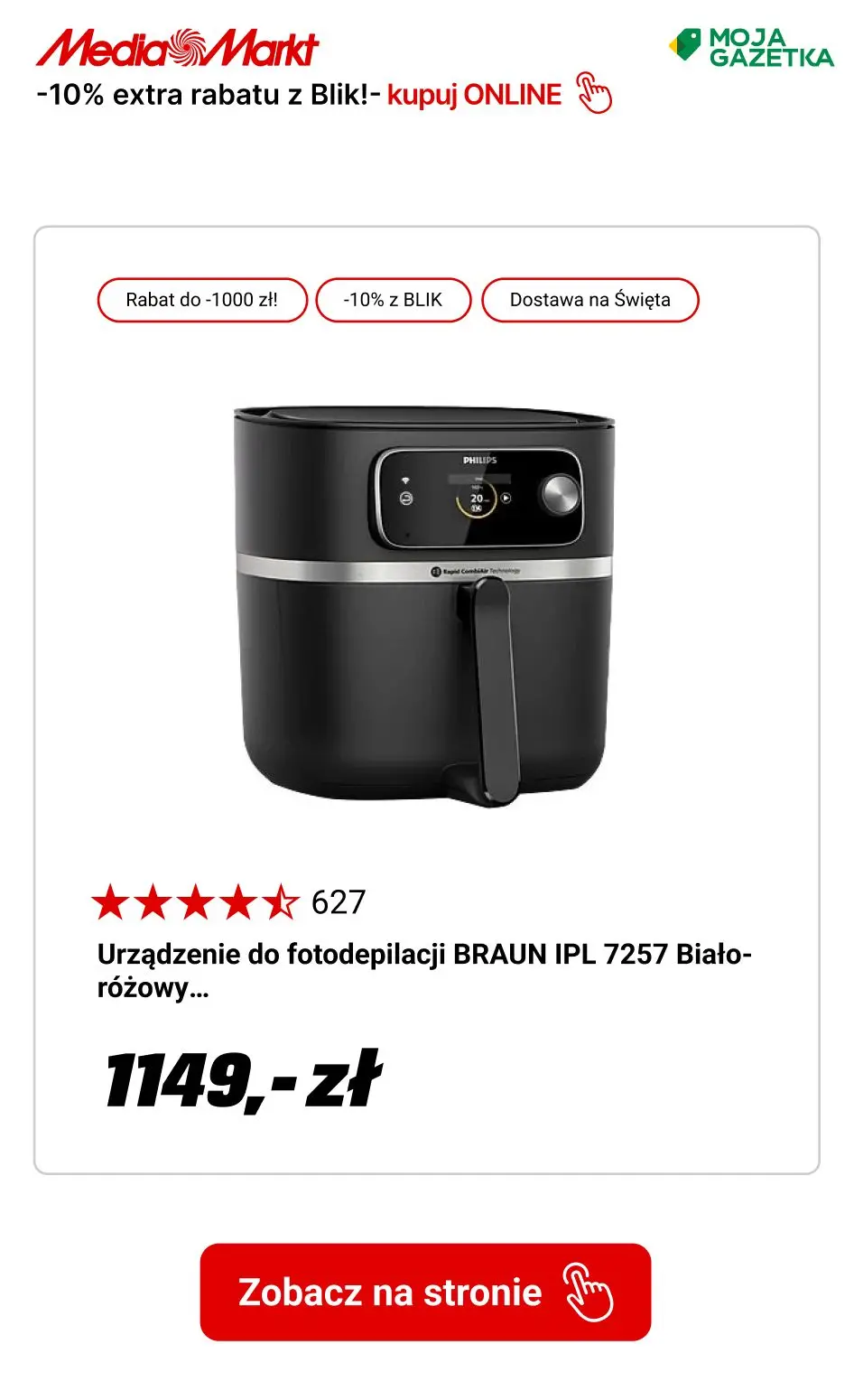 gazetka promocyjna Media Markt Extra -10% przy zakupie 2 produktów z małego AGD i odkurzaczy z płatnością BLIK - Strona 10
