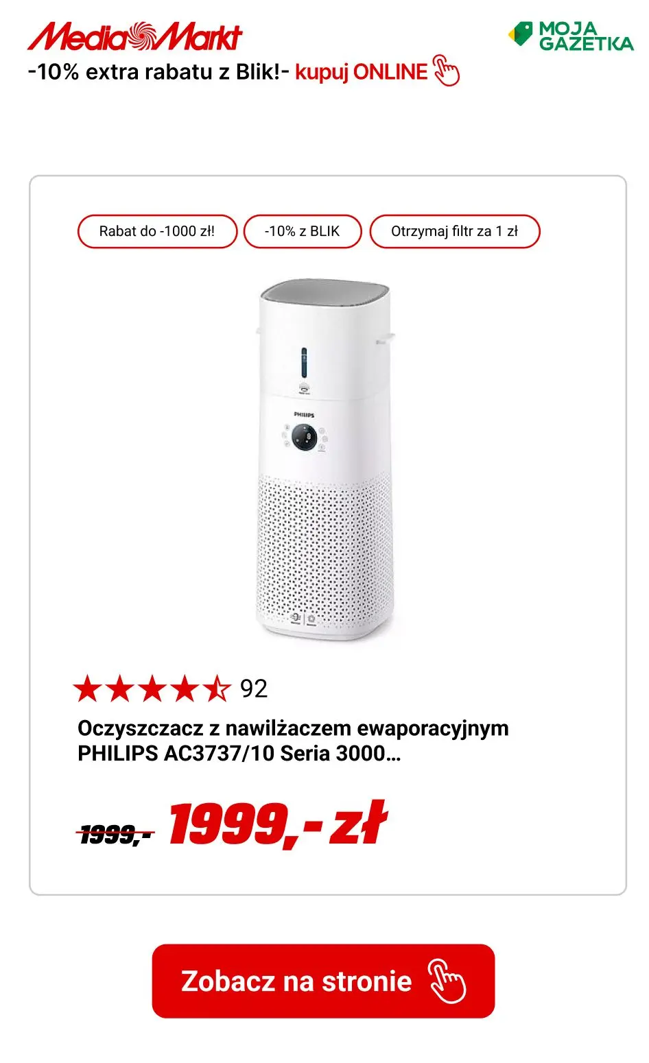 gazetka promocyjna Media Markt Extra -10% przy zakupie 2 produktów z małego AGD i odkurzaczy z płatnością BLIK - Strona 12