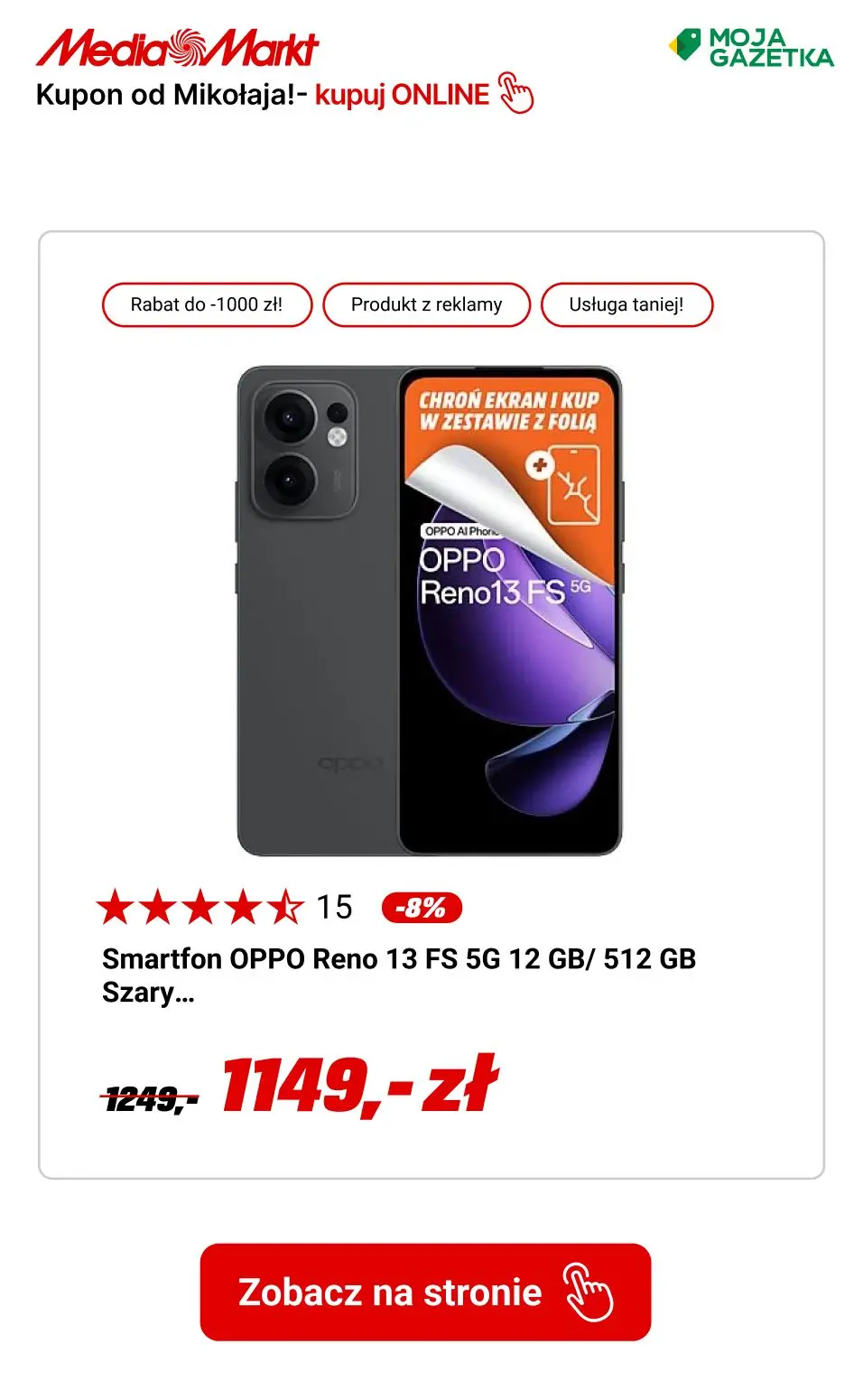 gazetka promocyjna Media Markt Do -1000 zł od Mikołaja przy zakupach na raty! - Strona 10