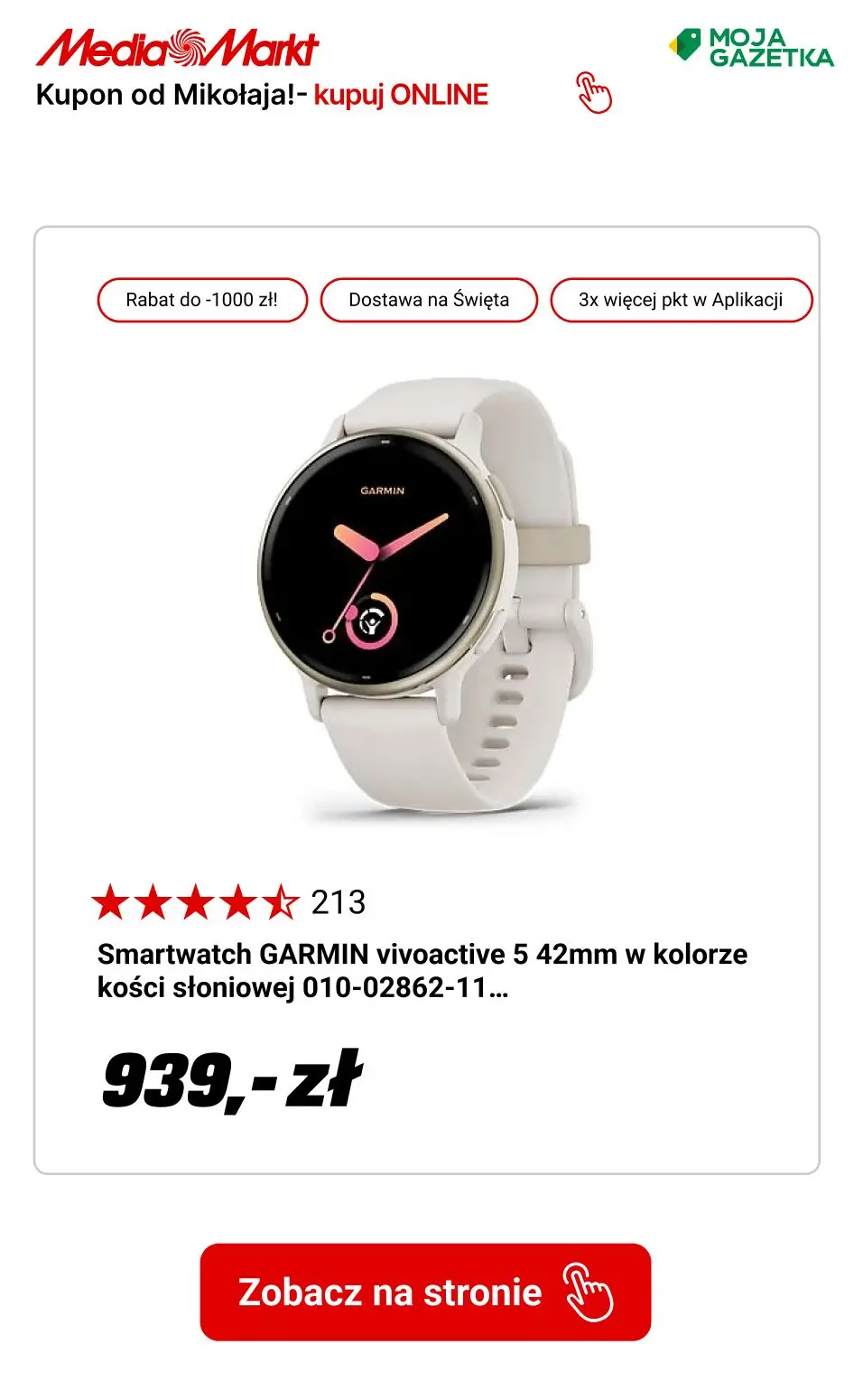 gazetka promocyjna Media Markt Do -1000 zł od Mikołaja przy zakupach na raty! - Strona 13