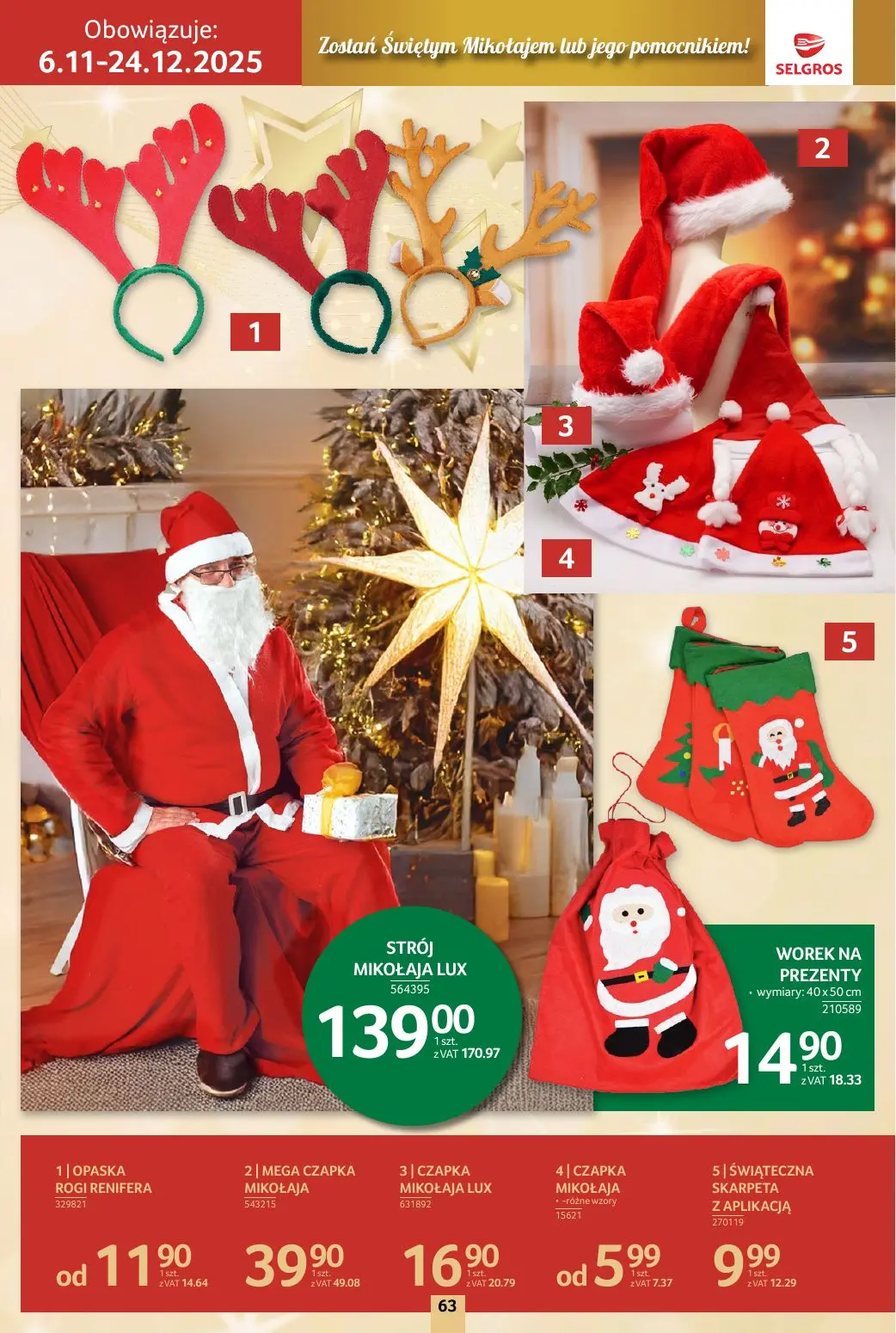 gazetka promocyjna SELGROS Katalog Boże Narodzenie - Strona 63