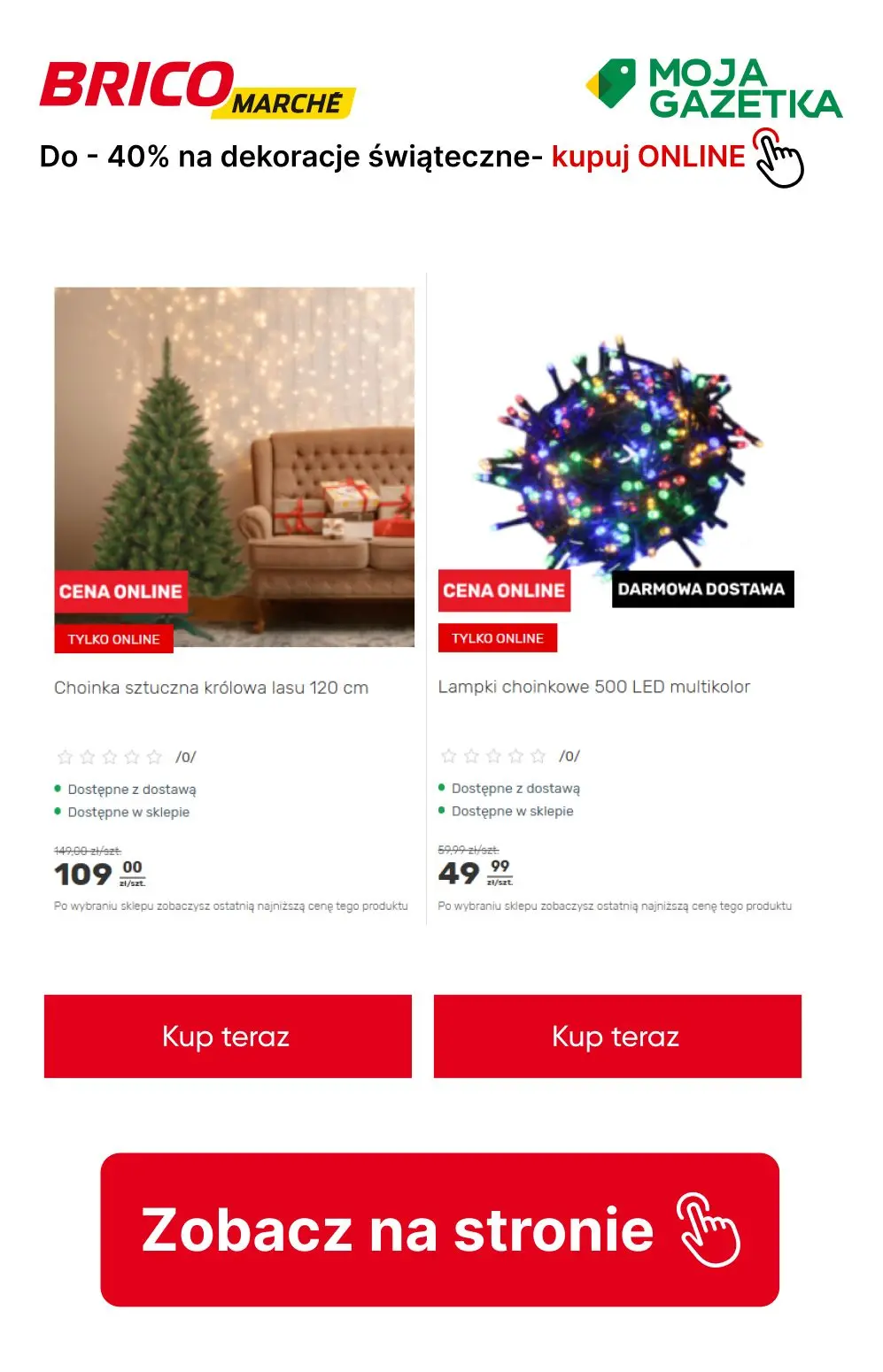 gazetka promocyjna BRICOMARCHE Do -40% na wybrana dekoracje świąteczne! - Strona 9