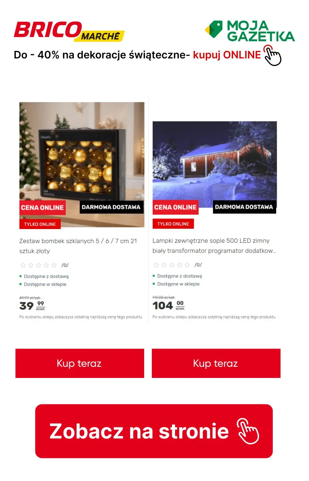 gazetka promocyjna BRICOMARCHE Do -40% na wybrana dekoracje świąteczne! - Strona 10