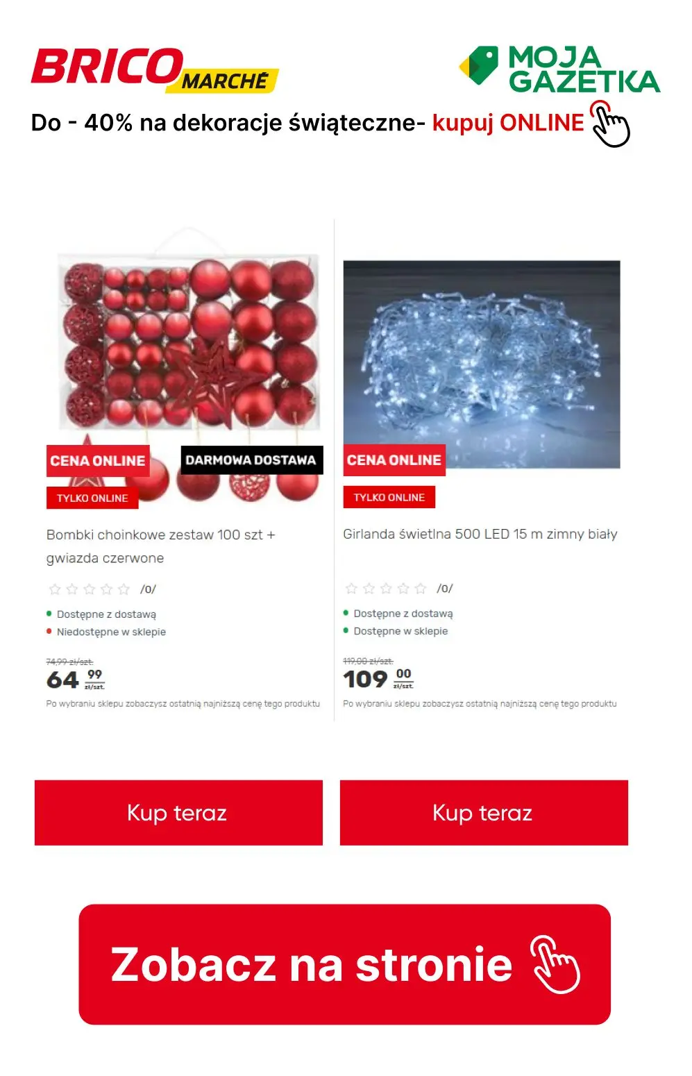 gazetka promocyjna BRICOMARCHE Do -40% na wybrana dekoracje świąteczne! - Strona 13