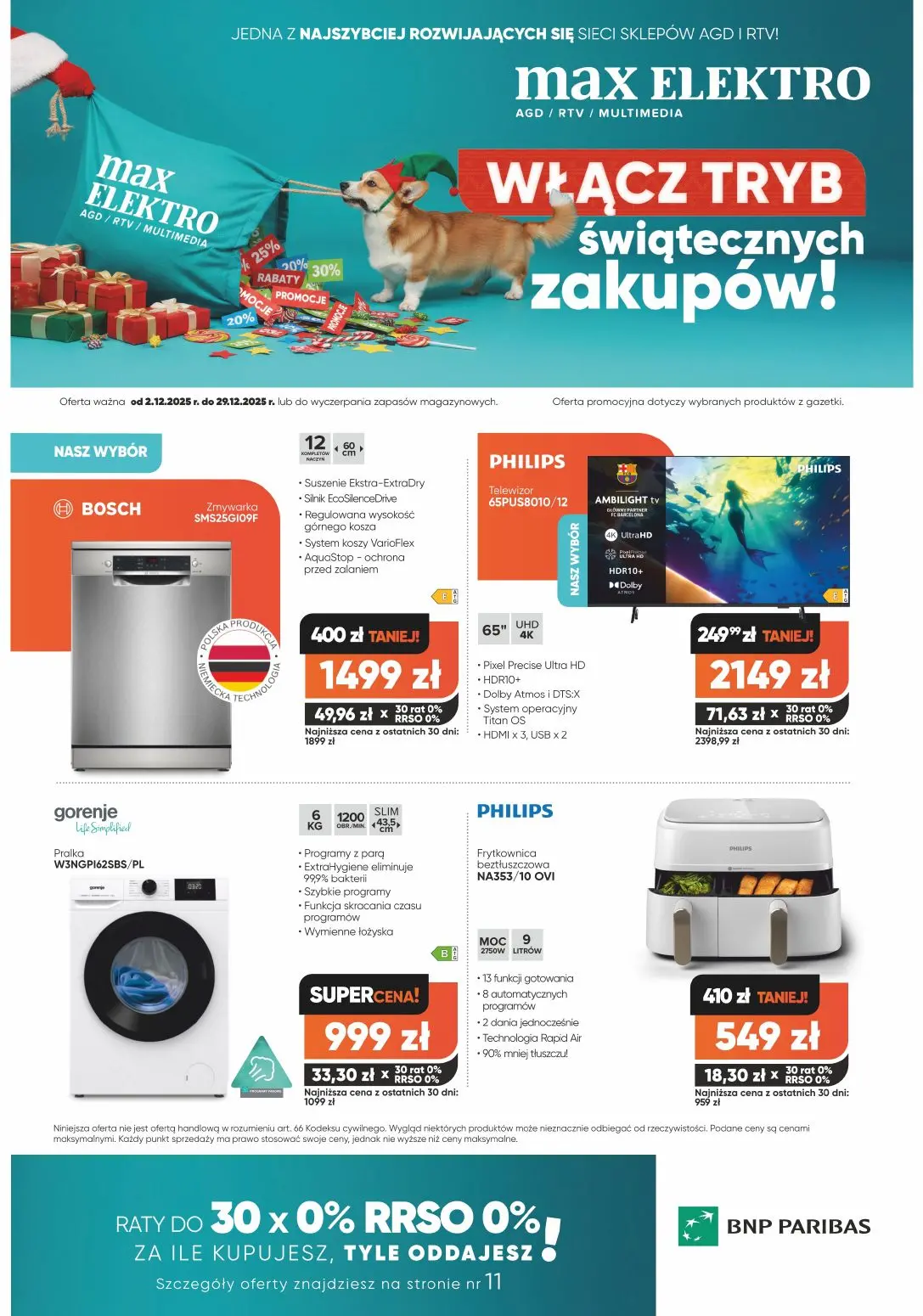 gazetka promocyjna max ELEKTRO Świąteczne zakupy - Strona 1