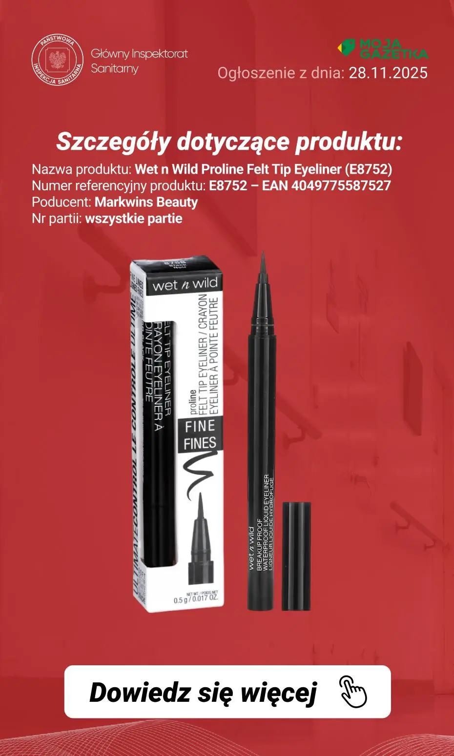 gazetka promocyjna Ostrzeżenia i alerty Ostrzeżenie publiczne dotyczące kosmetyków - Przekroczone dopuszczalne stężenie barwnika Carbon Black (CI 77266, nano)

 - Strona 3