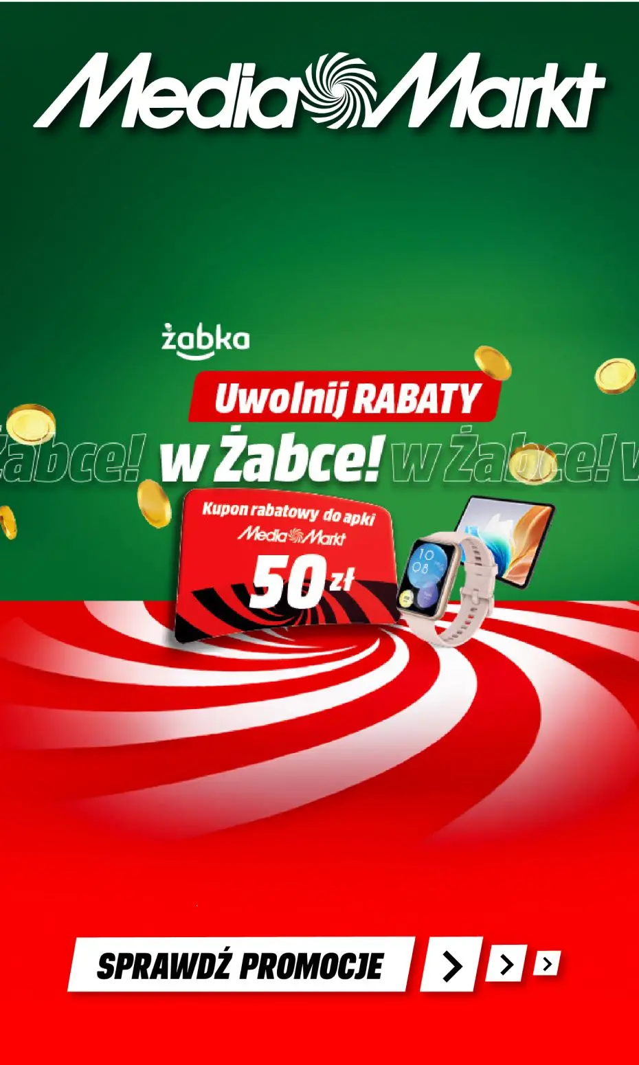 gazetka promocyjna Media Markt Kupon rabatowy z żabki do Apki! - Strona 1