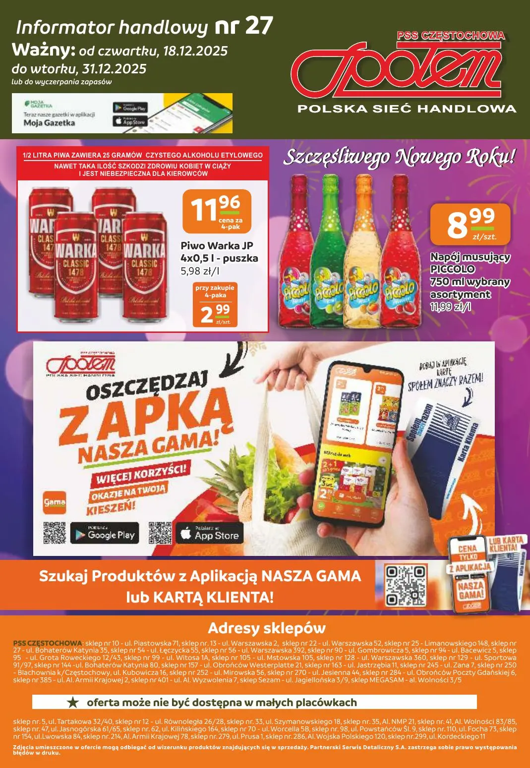 gazetka promocyjna Społem Częstochowa  - Strona 12